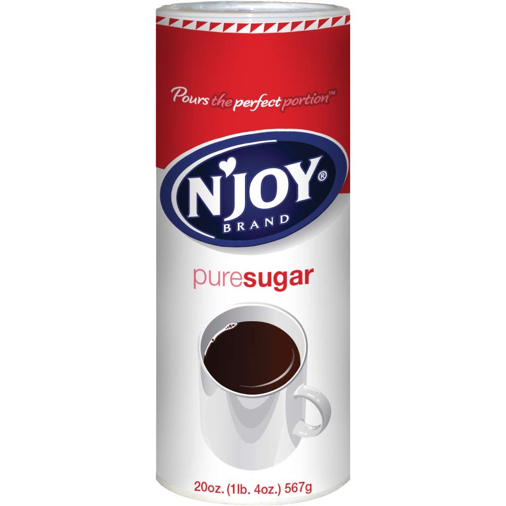 N'Joy sugar canister 20-ounce lid: easy pour for fast, mess-free refills.