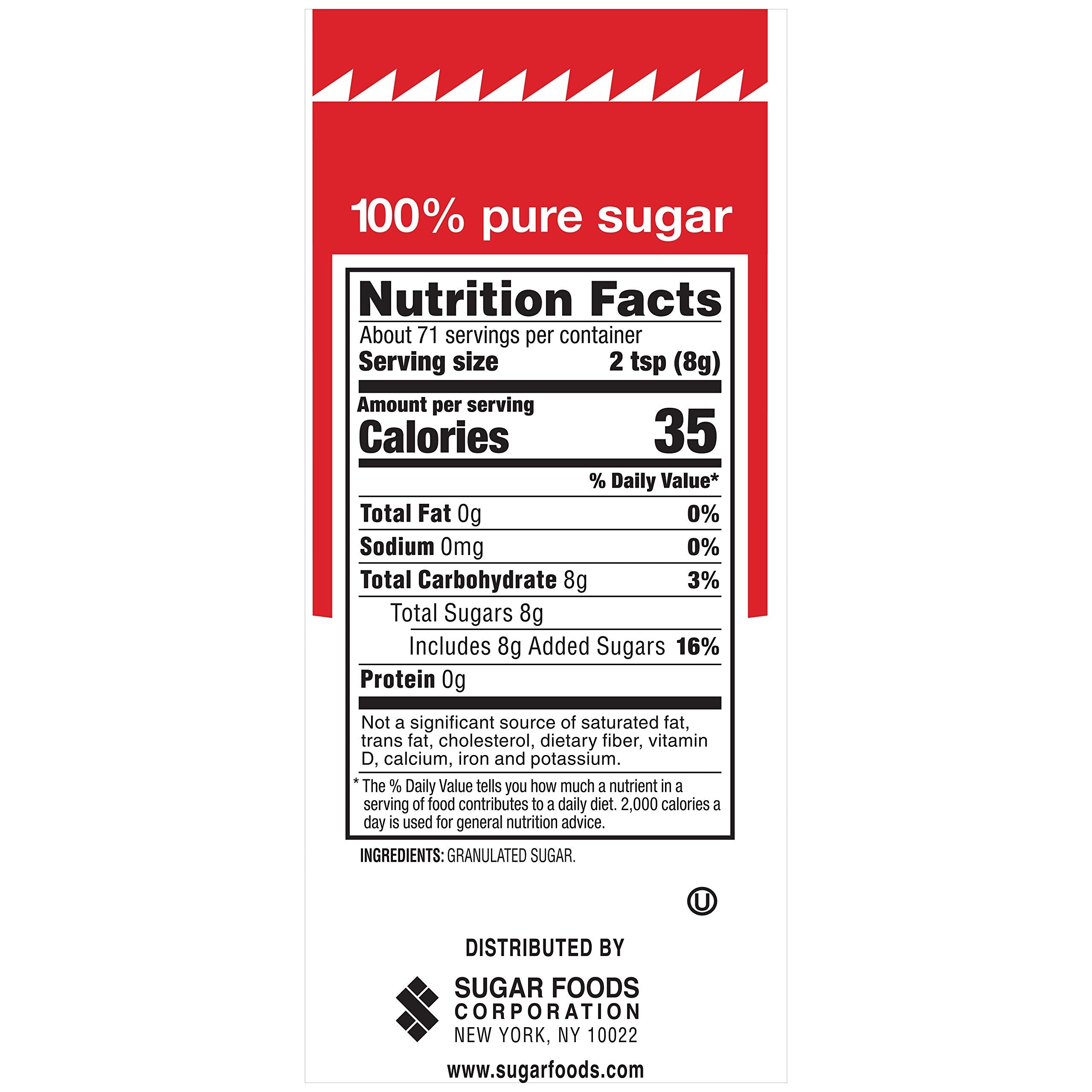 N'Joy sugar canister 20-ounce pour: smooth flow for accurate measuring.