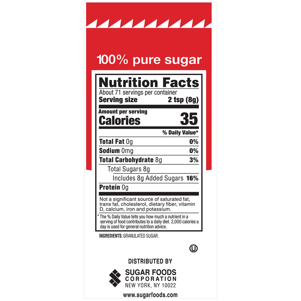 N'Joy sugar canister 20-ounce pour: smooth flow for accurate measuring.
