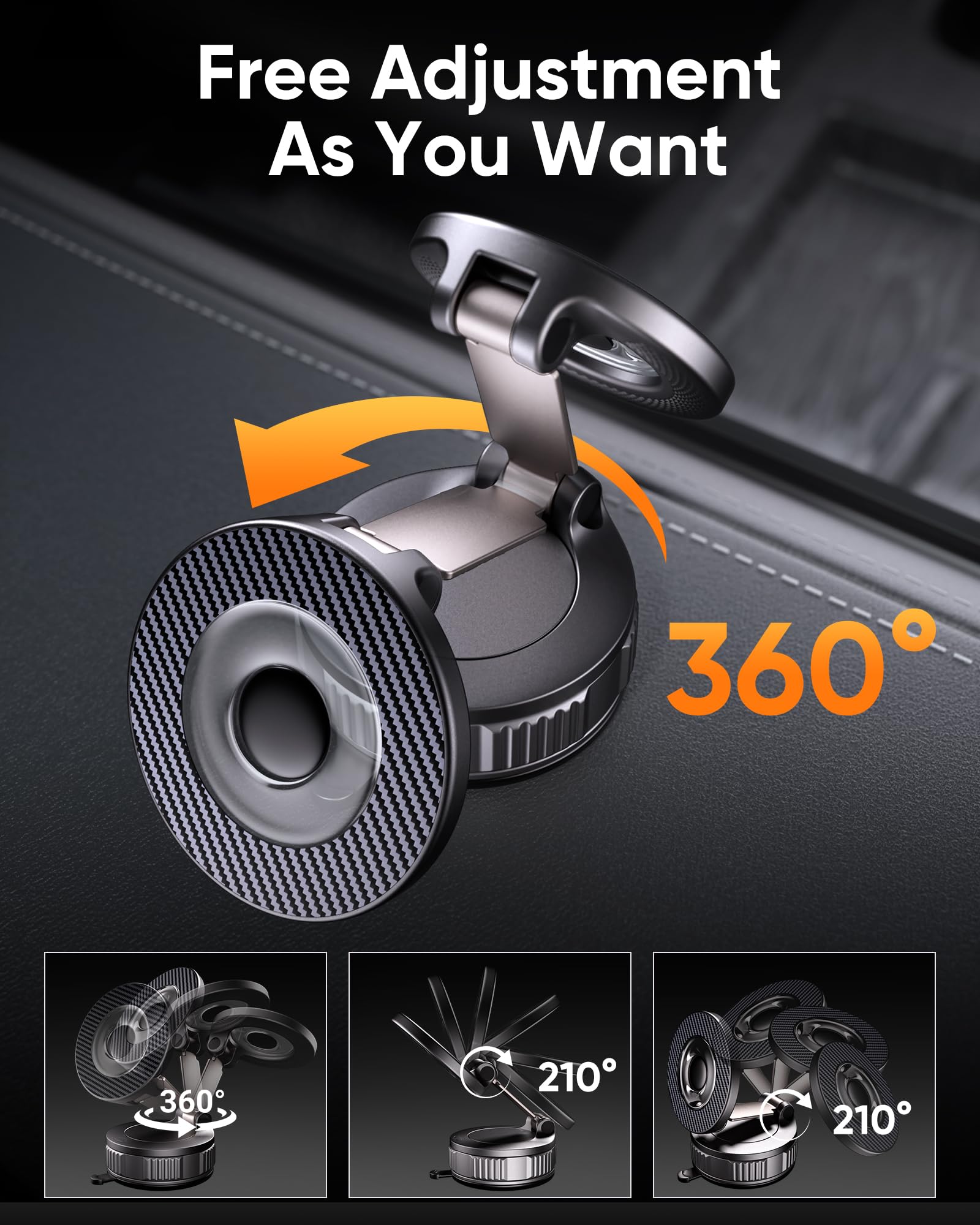 NKNZLY wide compatibility keeps iPhone and MagSafe devices within easy reach.