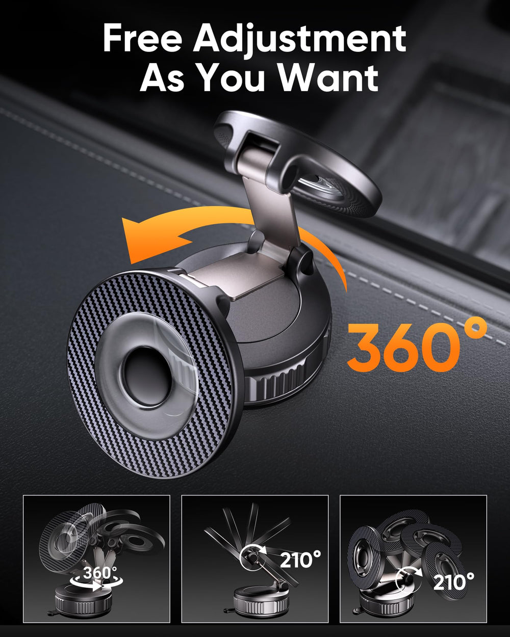 NKNZLY wide compatibility keeps iPhone and MagSafe devices within easy reach.