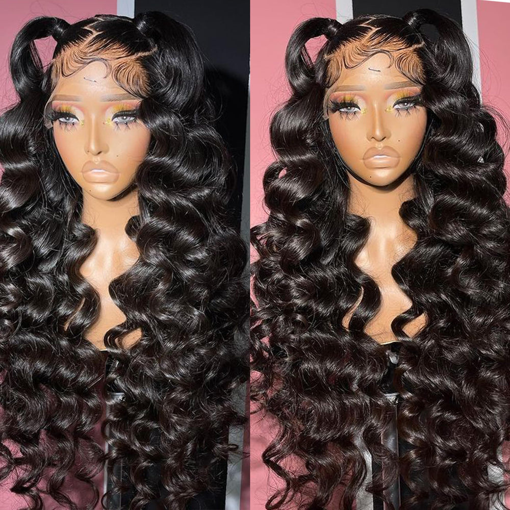 NKTU virgin Brazilian hair 13x4 lace front for seamless parting and durability.