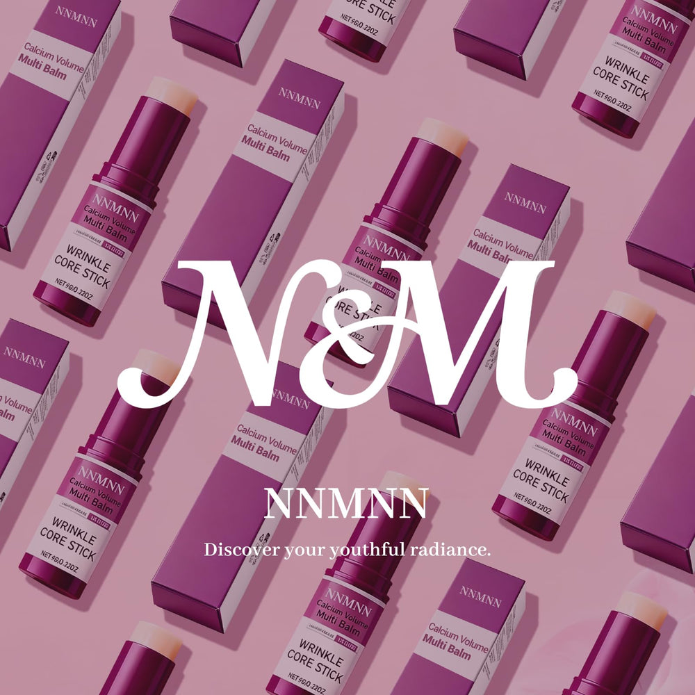 nnmnn Calcium Volume Multi Balm Stick texture absorption demonstrated on skin.