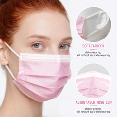 NNPCBT 3-ply mask with nose wire highlights secure, comfortable fit.
