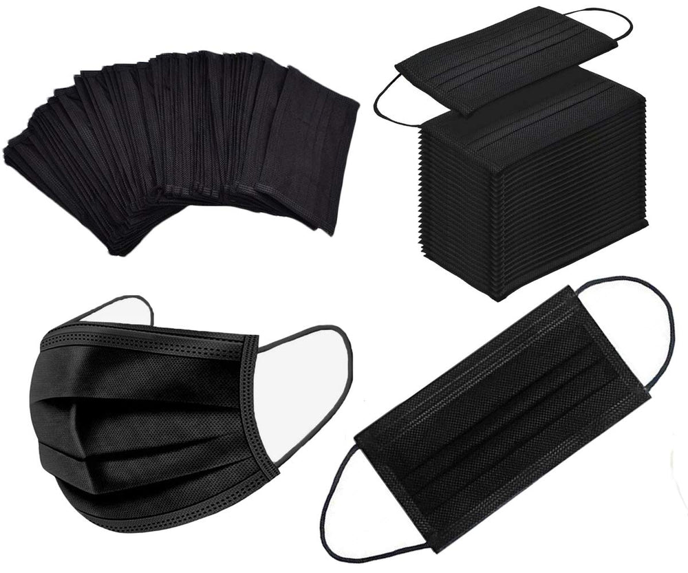 NNPCBT black mask laid flat for a sleek everyday look.
