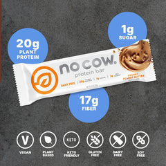 No Cow upgraded bar texture showing protein rich interior for active lifestyle