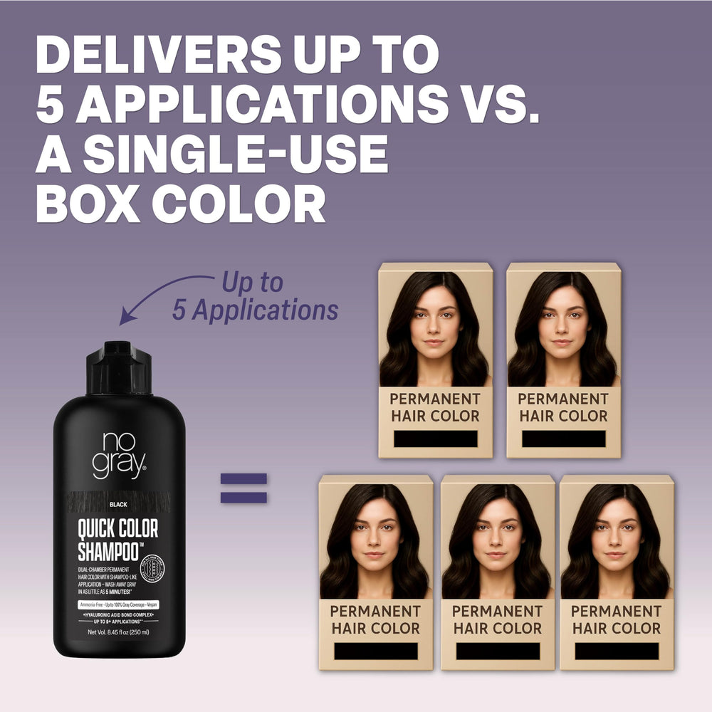 No Gray aloe vera and rosemary extract soothe the scalp while coloring
