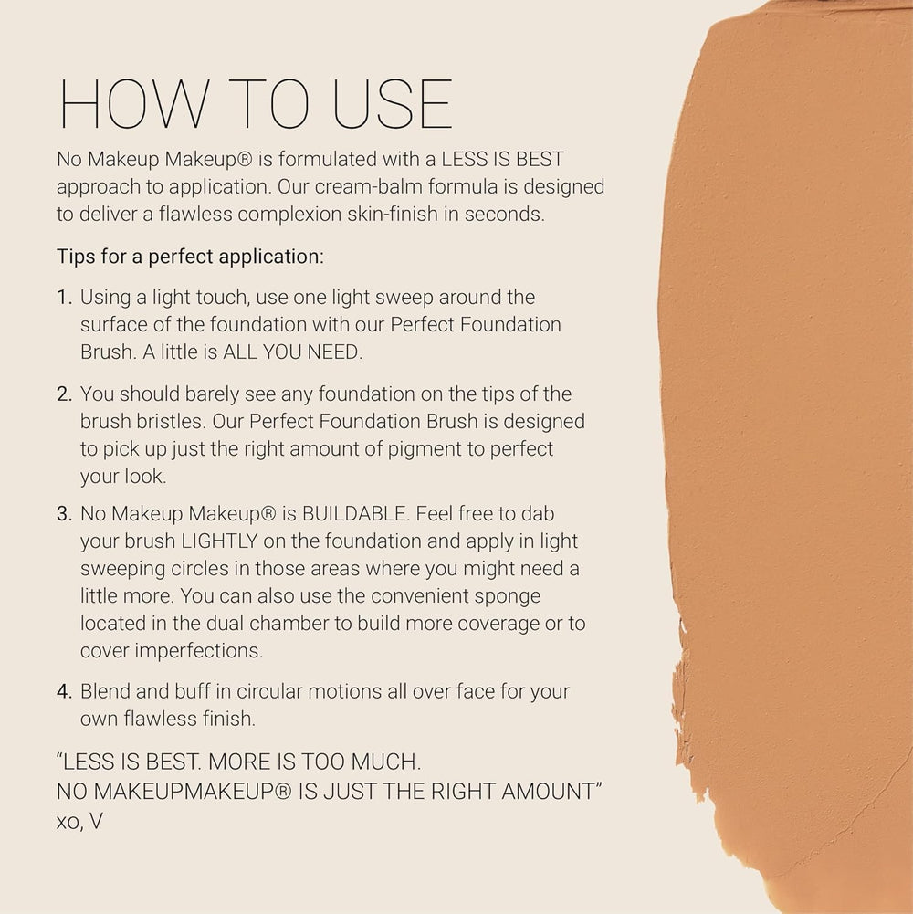 No Makeup Makeup Duo sponge and brush in-use for seamless blending.