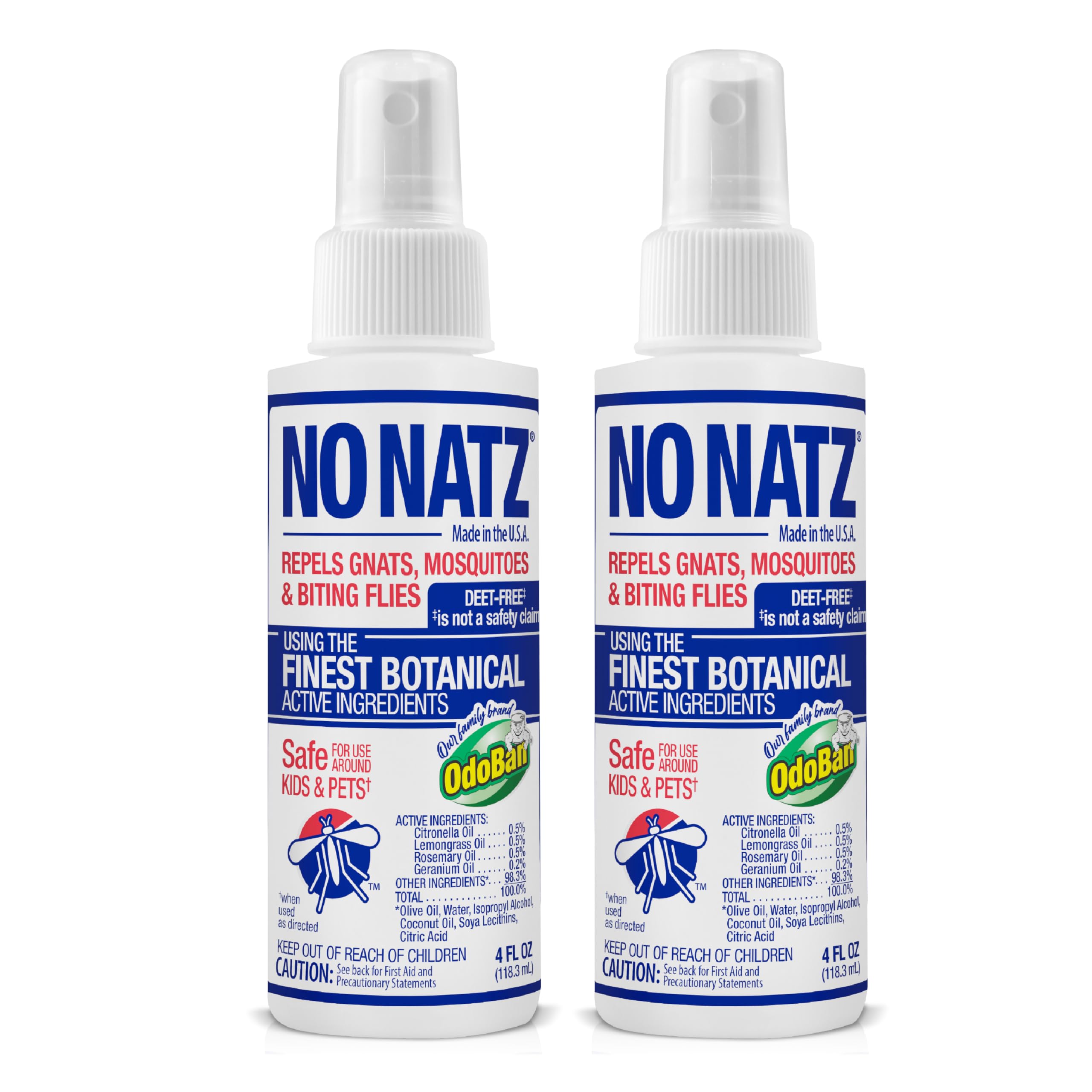 No Natz Botanical Insect Repellent spray bottle providing outdoor protection with quick-dry feel