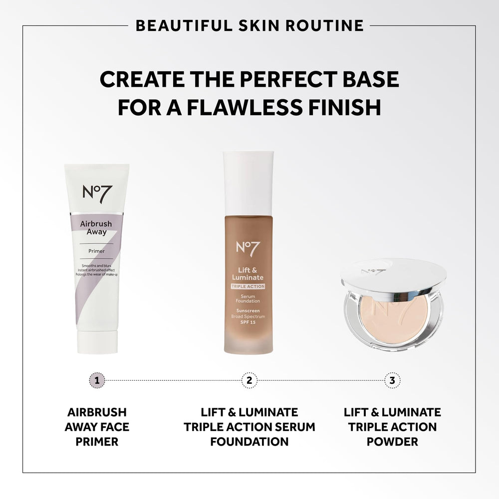 No7 Airbrush Away packaging showcases a hydrating makeup base