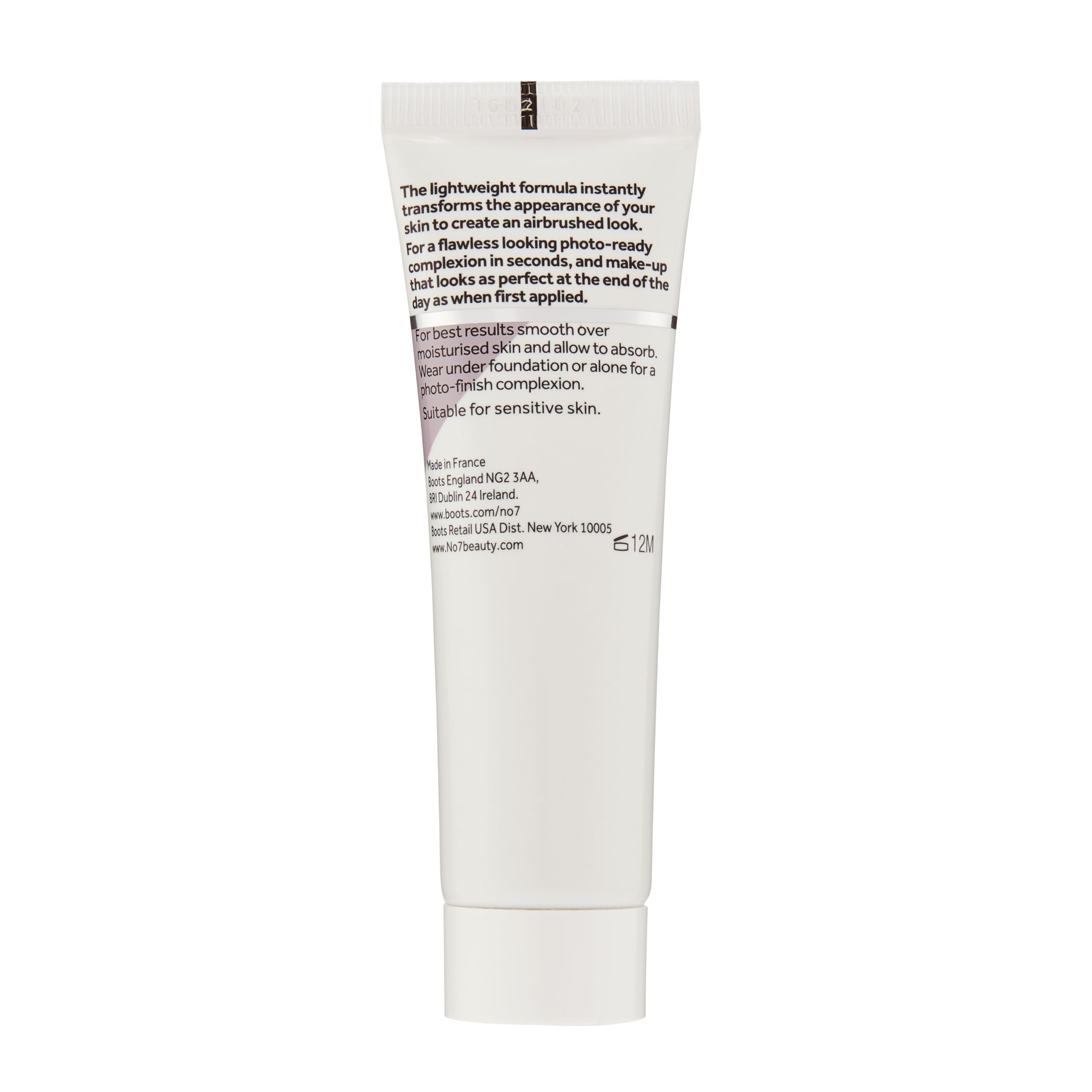 No7 Airbrush Away primer texture close-up showing a silky finish