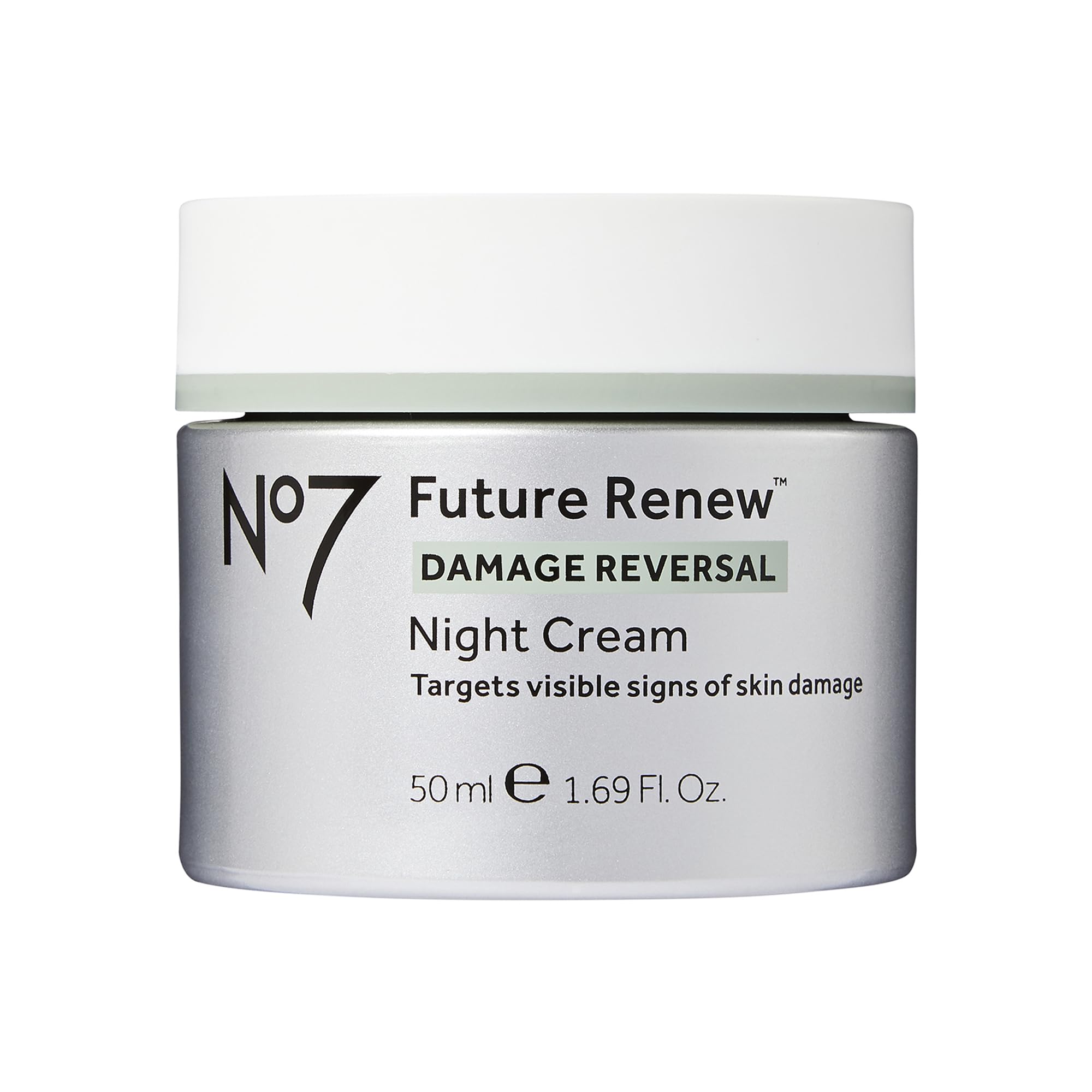 No7 Future Renew night cream jar showing luxurious overnight hydration.