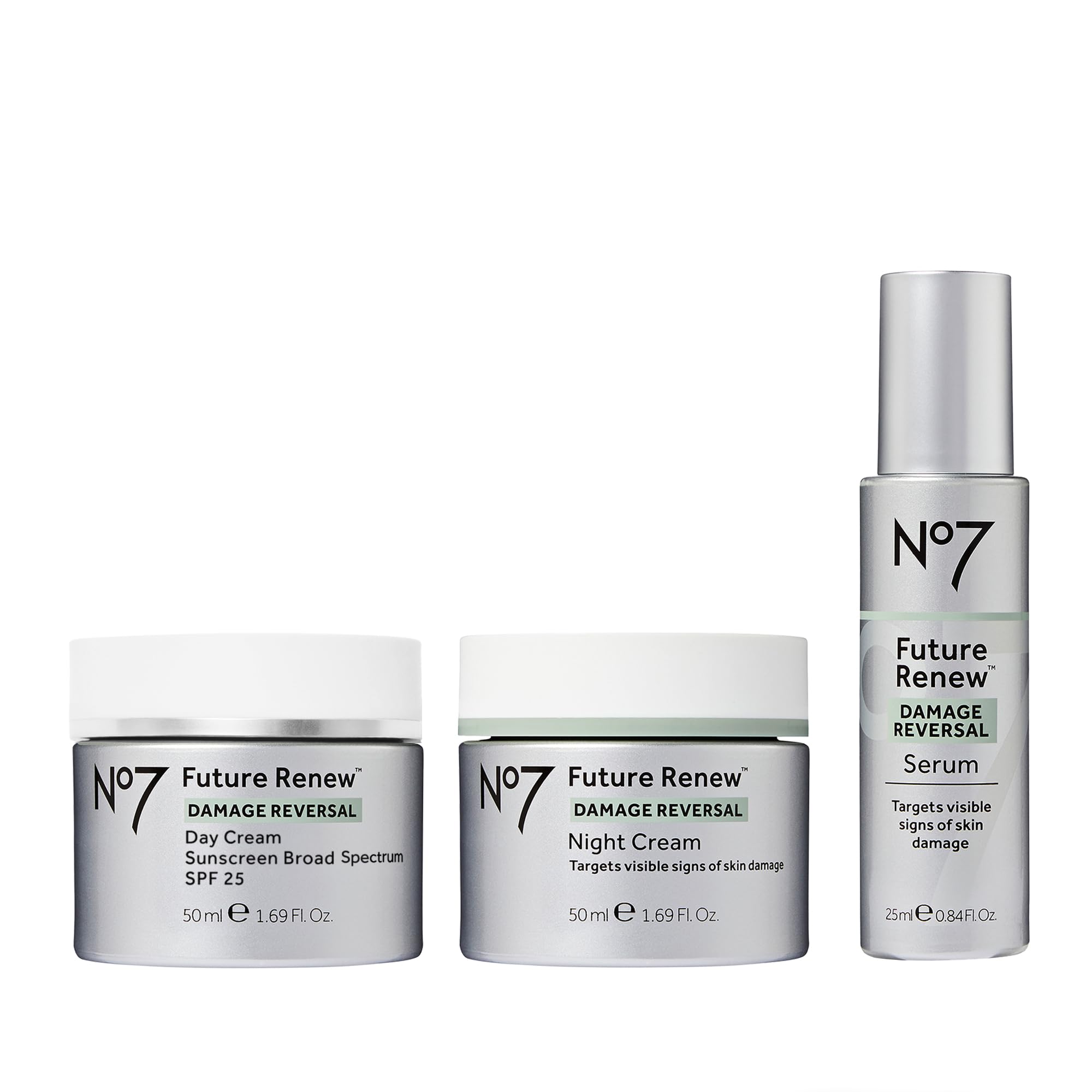 No7 Future Renew Serum bottle for daily use, brightening and revitalizing skin.