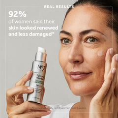 No7 Future Renew serum texture swatch reveals light, non-greasy feel for sensitive skin
