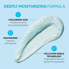 No7 HydraLuminous+ texture swirl demonstrates rich dual-phase hydration for radiant skin