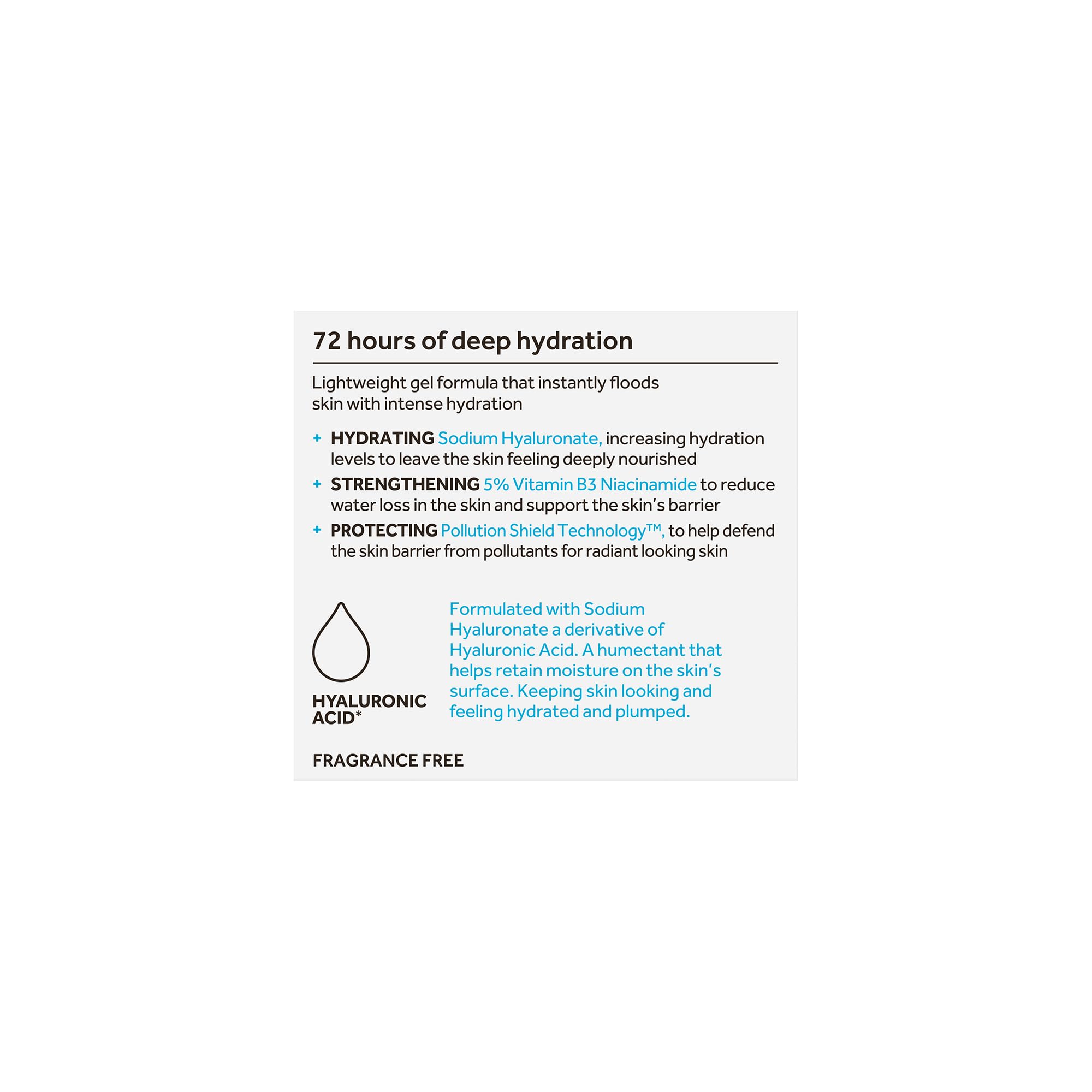 No7 HydraLuminous+ bottle with pollution shield graphic