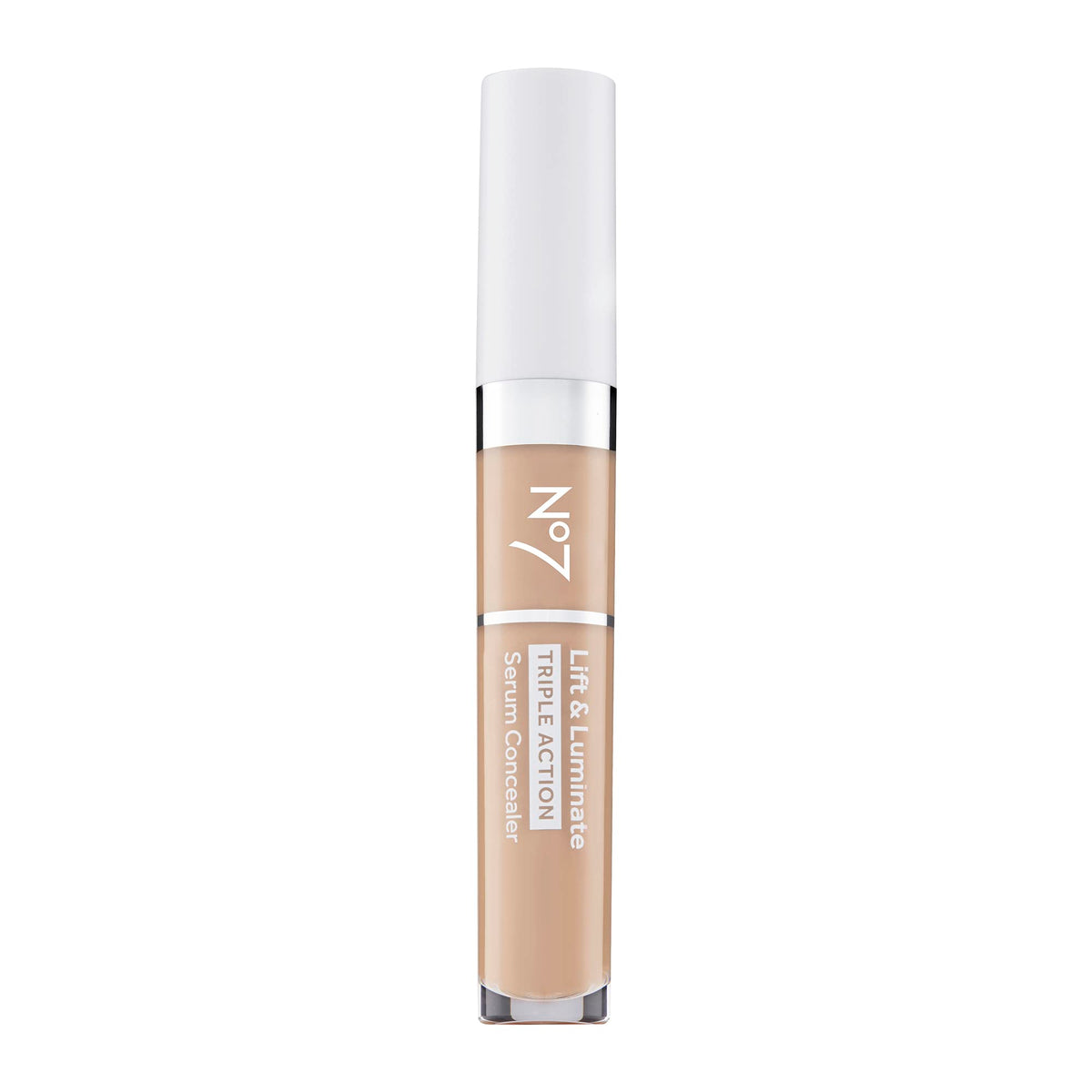 No7 Lift & Luminate concealer bottle packaging for daily use and premium feel.