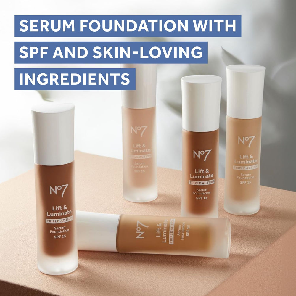 No7 Lift & Luminate porcelain shade on hand demonstrating hydration and glow