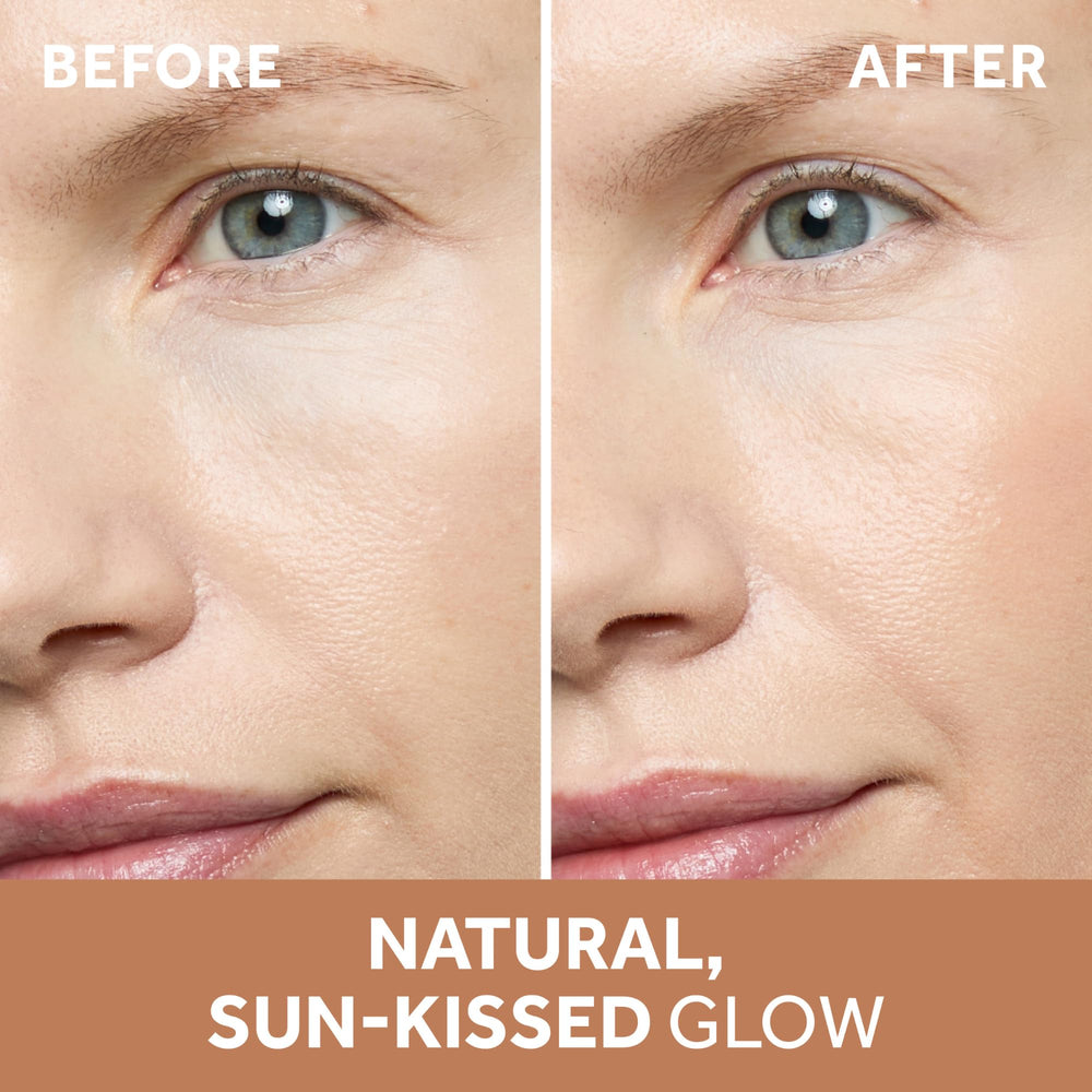 Cream bronzer blend swirl showing creamy texture and even setup.