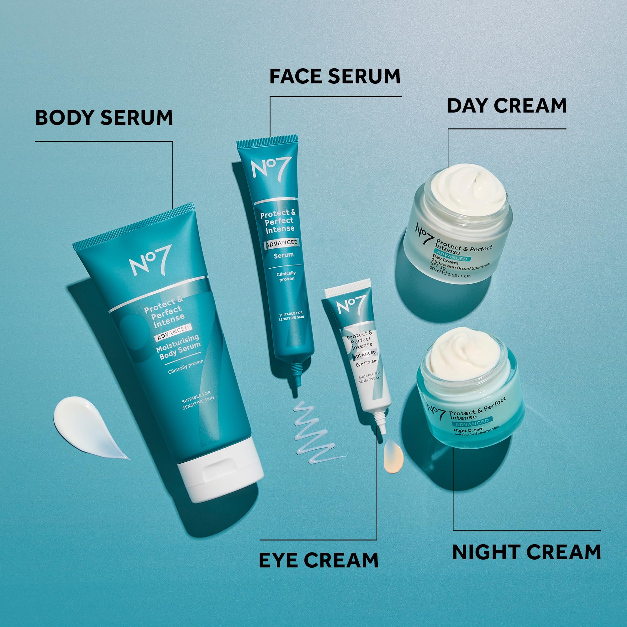 No7 Protect & Perfect Night Cream ingredient glance highlights shea butter and vitamin E.