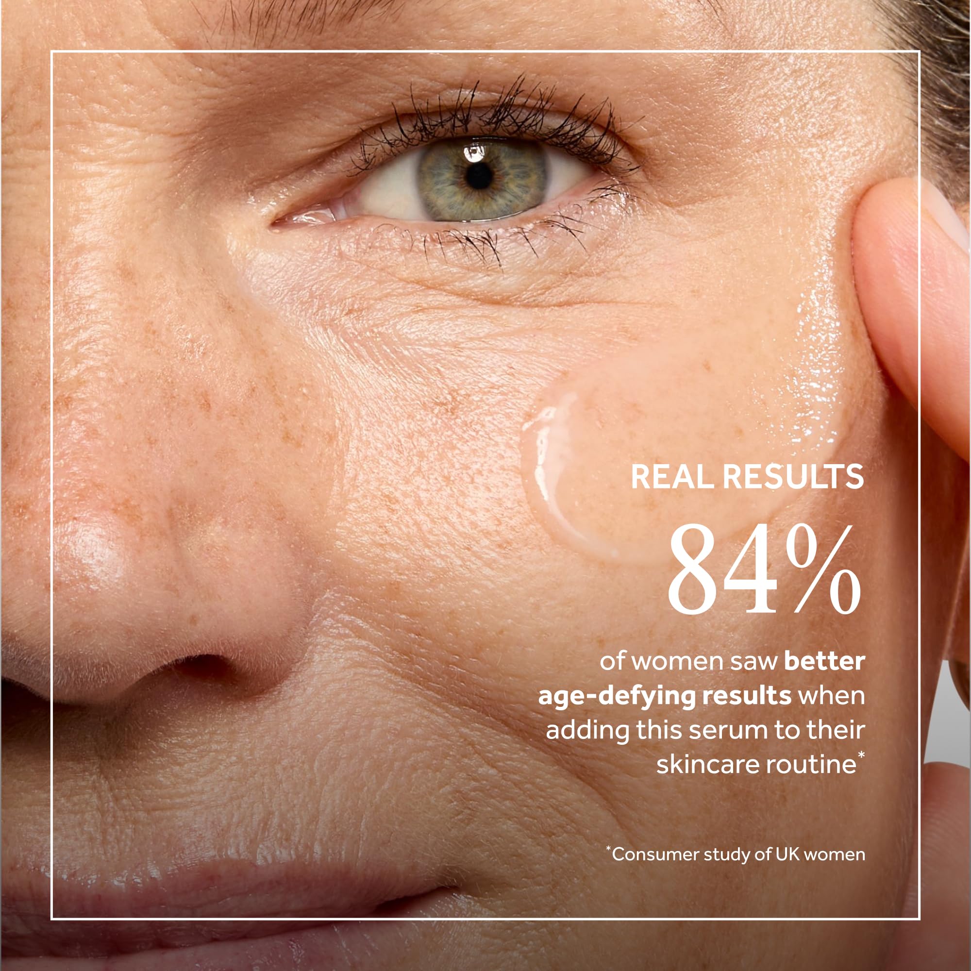No7 Protect & Perfect serum hyaluronic acid graphic highlights deep hydration potential.