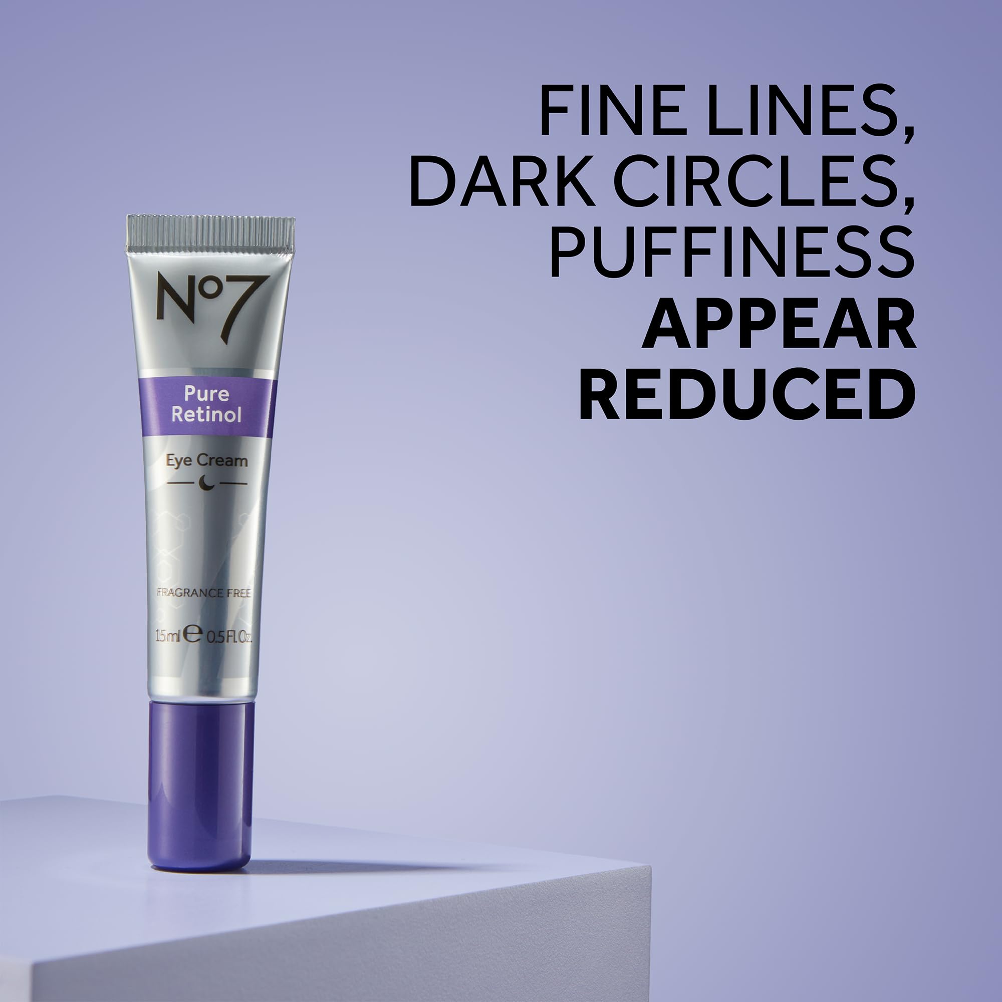 No7 Pure Retinol Eye Cream dots around the eye for precise application