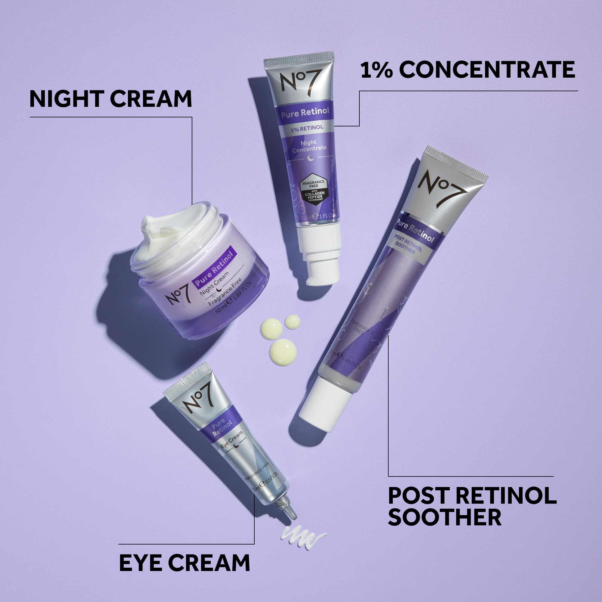 Product placed among other No7 skincare items