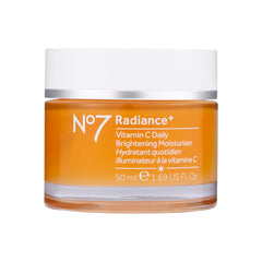 No7 Radiance+ bottle pump moisturiser for lightweight hydration and quick absorption.