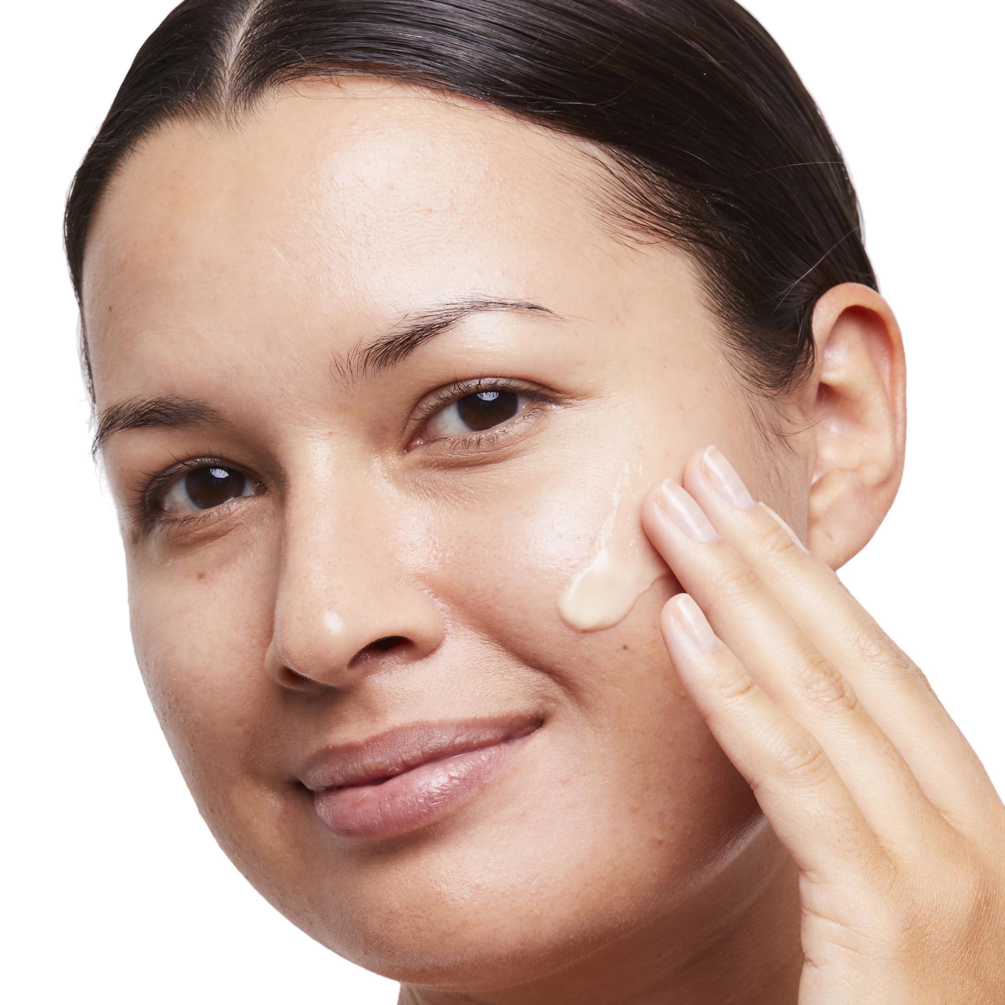 No7 Radiance+ moisturiser on skin during application highlights brightening potential.
