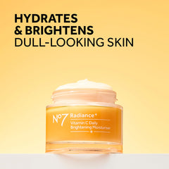 No7 Radiance+ moisturiser close-up shows texture and smooth finish.
