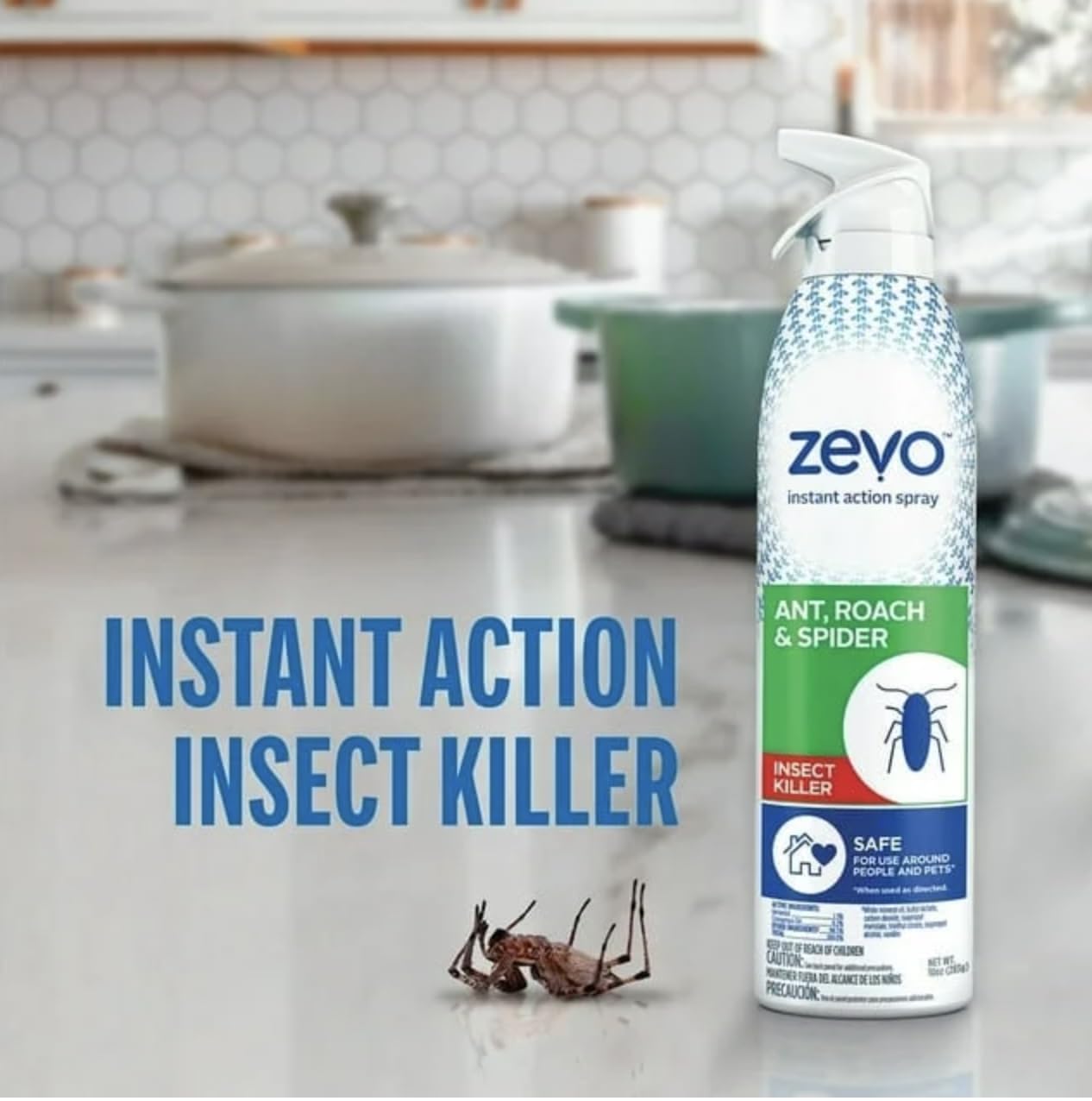 Outdoor porch application with NOASR Zevo Roach Killer for patio pests