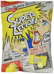 Nobel Lemon Extreme Sour Candy with outer powder for an intense first bite.