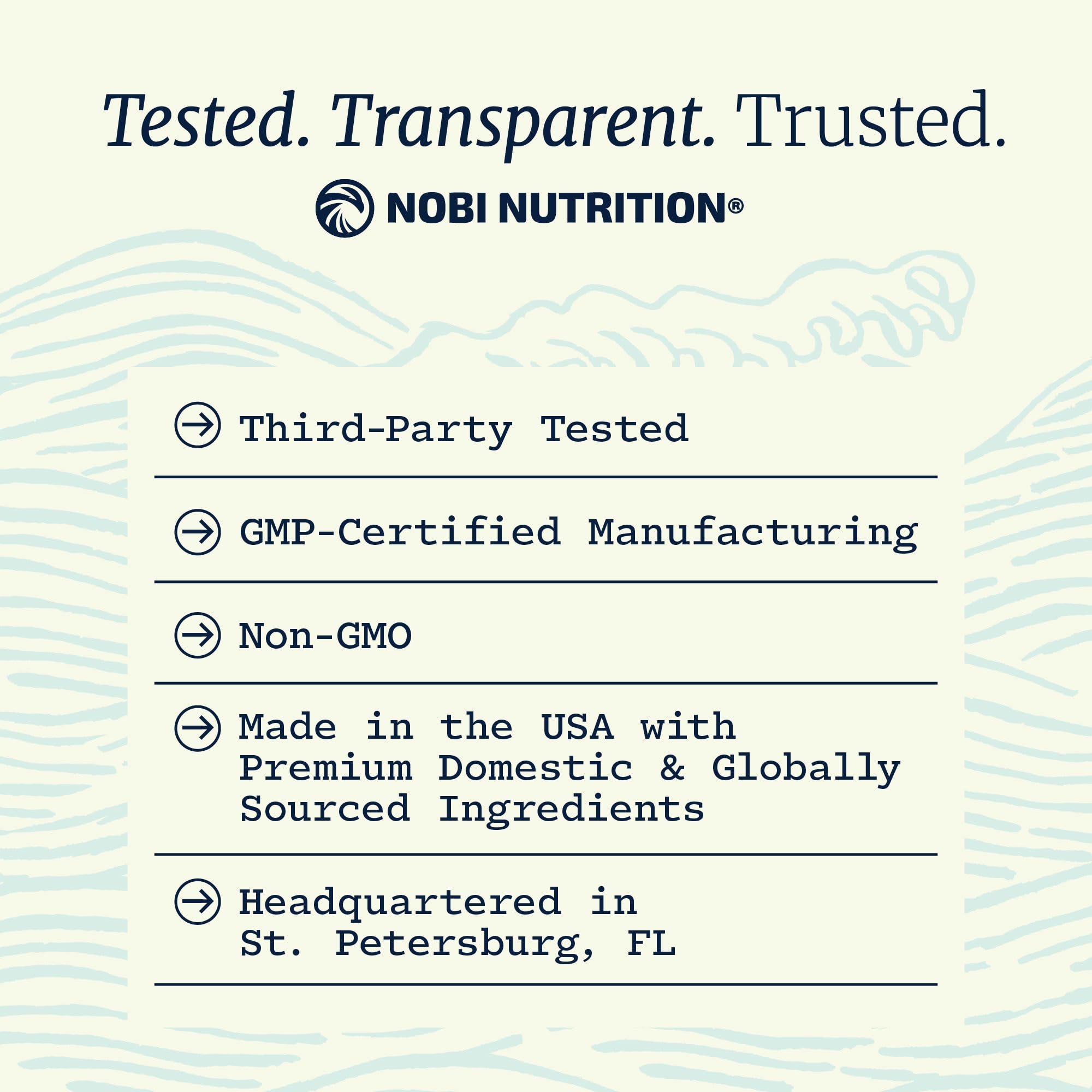 Nobi Nutrition bisglycinate chelated magnesium illustration.
