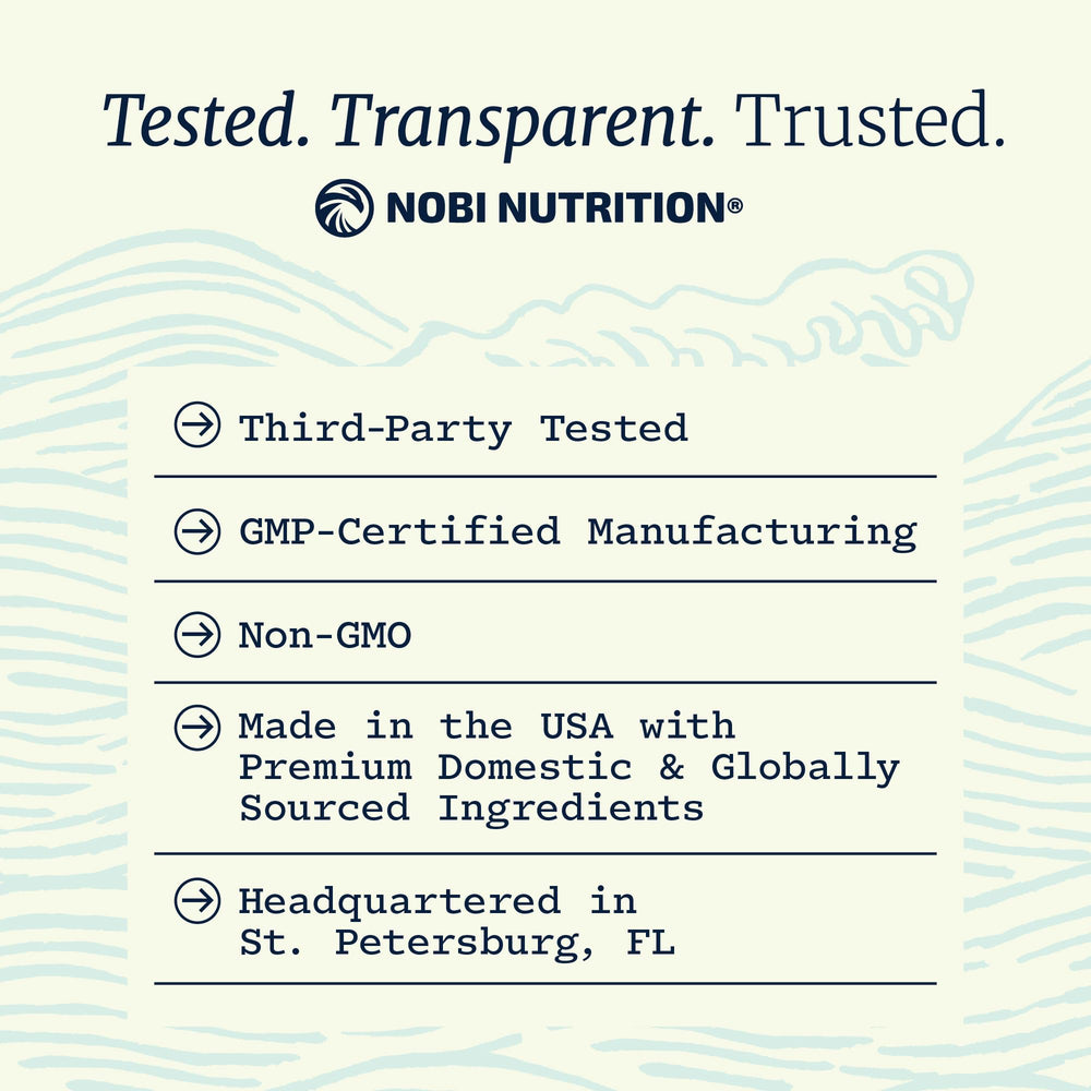 Nobi Nutrition bisglycinate chelated magnesium illustration.
