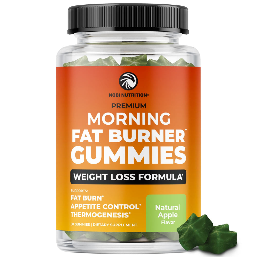 Nobi Nutrition Morning Fat Burner Gummies bottle ready for daily energy and metabolism support.