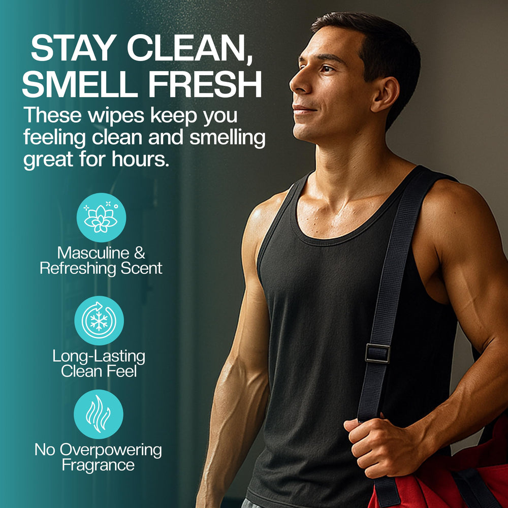 The Nobleman cooling wipes travel pack ideal for on-the-go freshening.