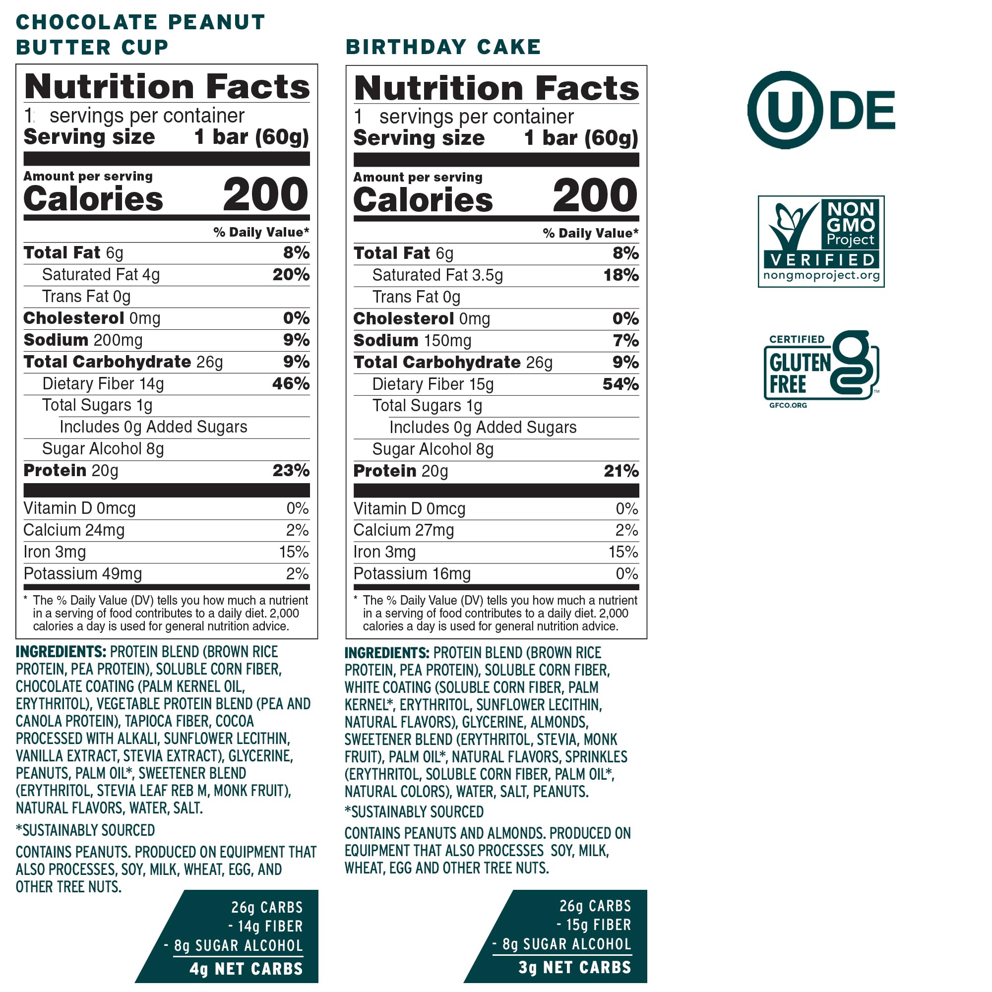 No Cow dipped variety pack hero pack with plant-based nutrition on colorful wrappers