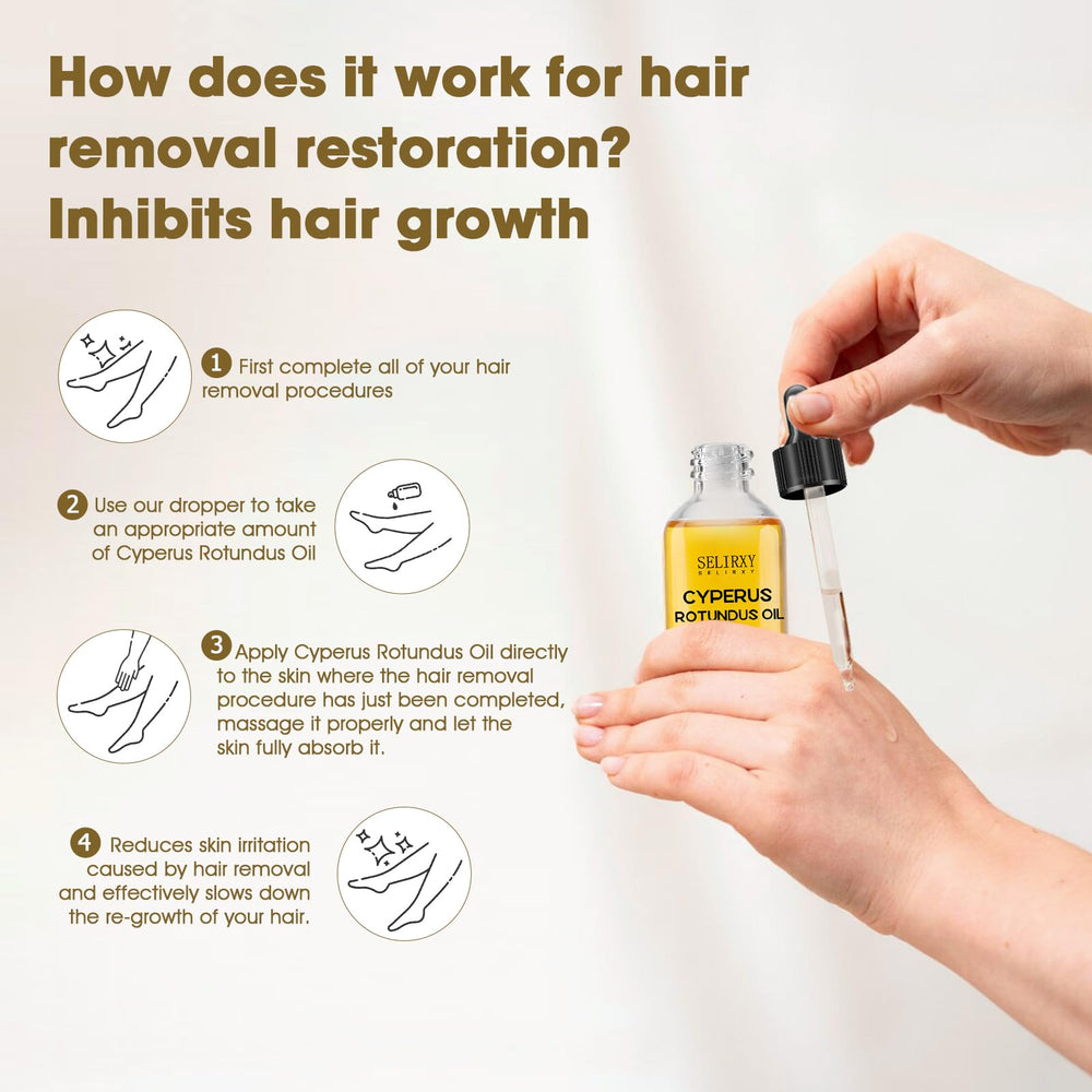 Nodfens Cyperus Rotundus Oil being applied to skin for hydration and soothing