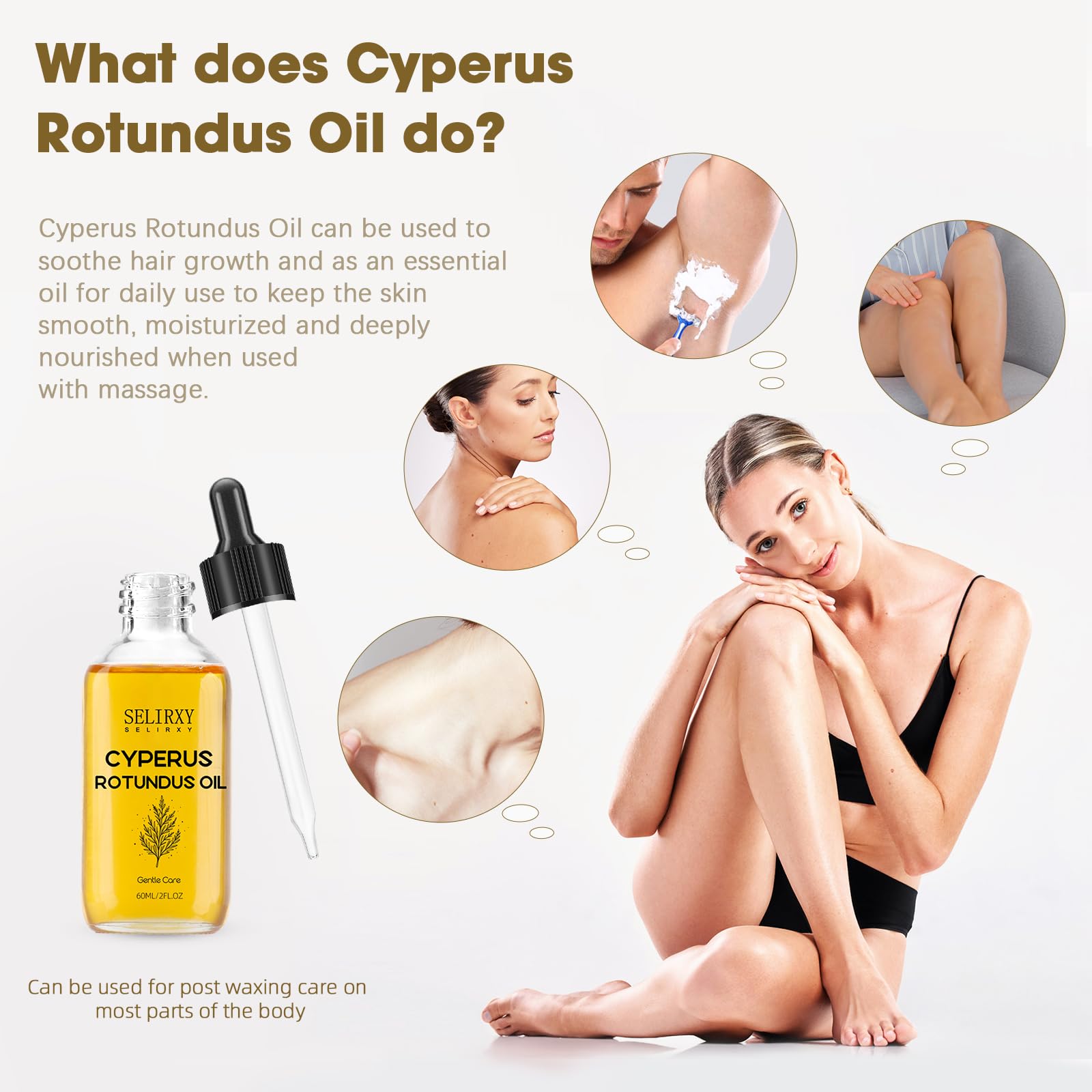 Nodfens Cyperus Rotundus Oil on skin showing lightweight non-greasy feel