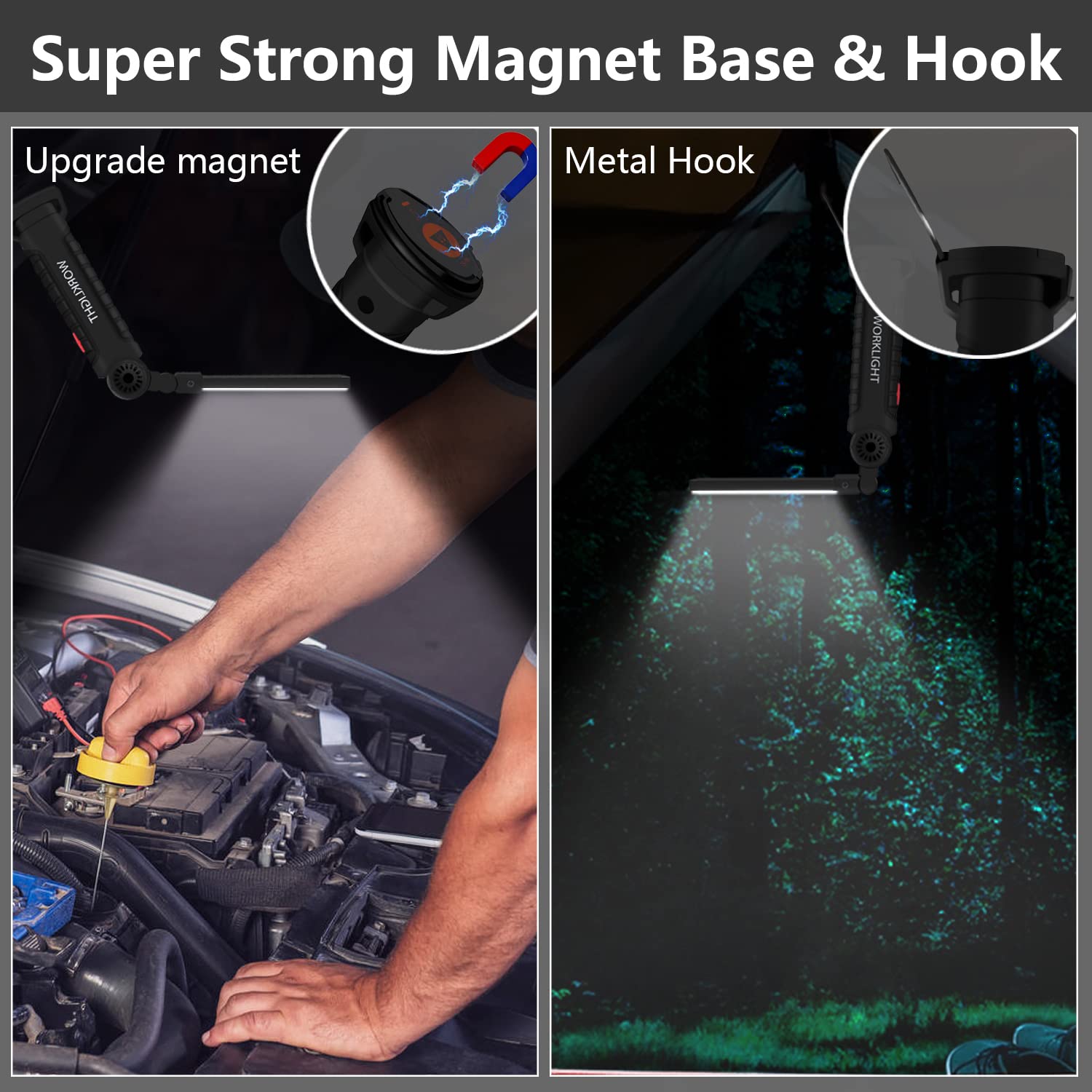 NODINIHU foldable inspection light saves space in tool bags.