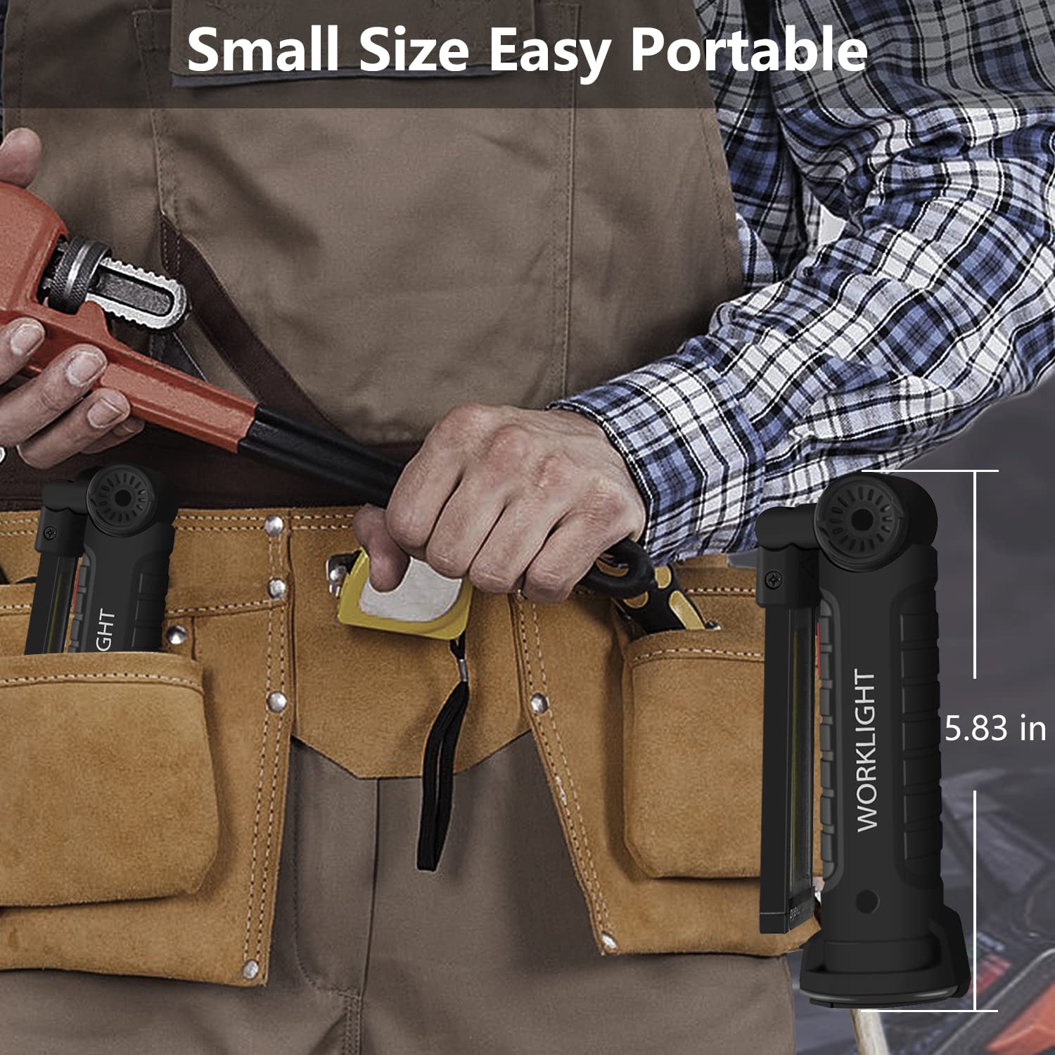 NODINIHU magnet base and hanging hook enable hands-free setups.