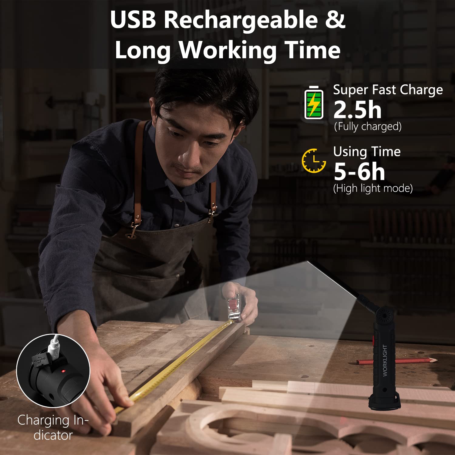 NODINIHU portable pocket-size light for indoor and outdoor jobs.