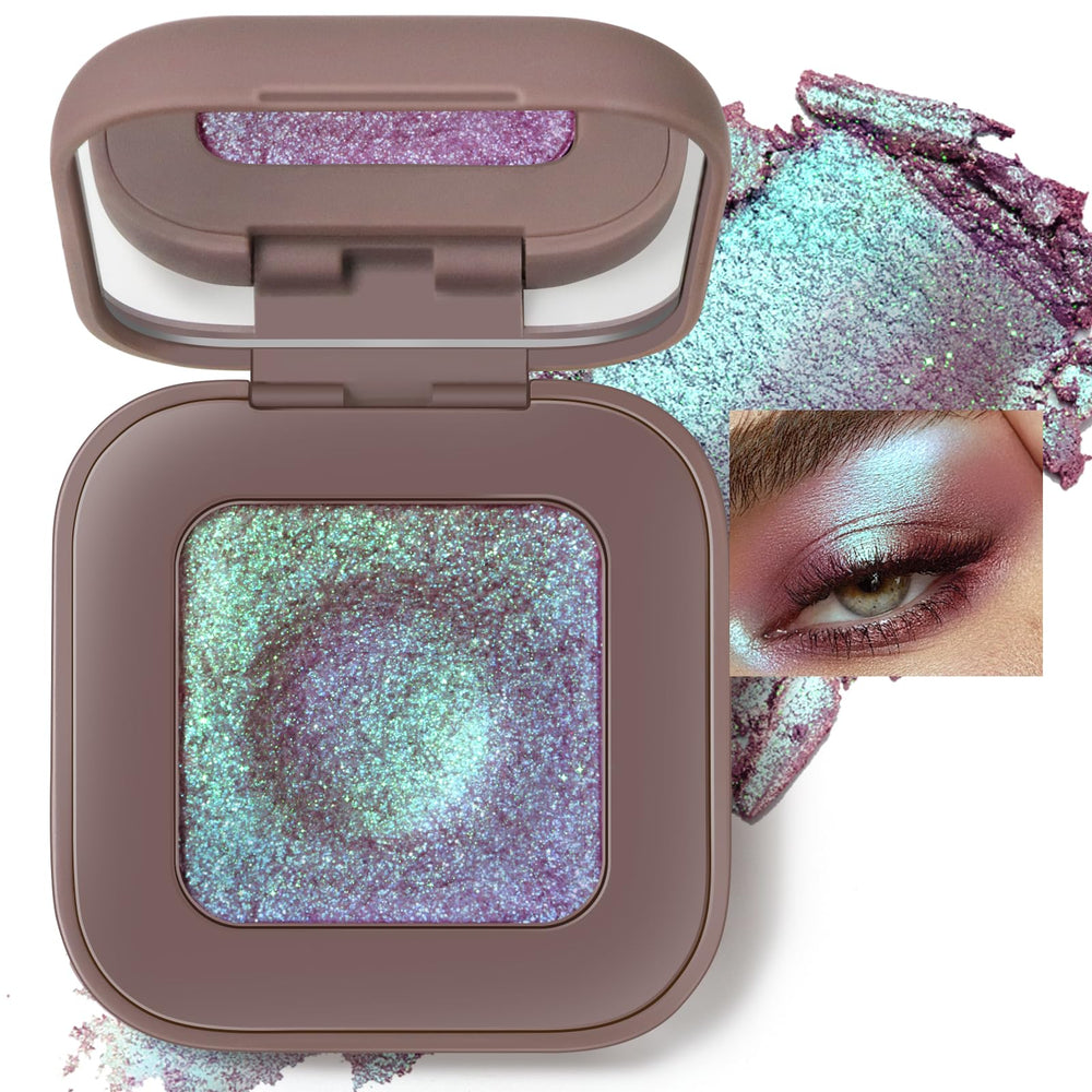 Noerrors duochrome plum mauve green blue palette shows color-shift shimmer for dynamic looks.