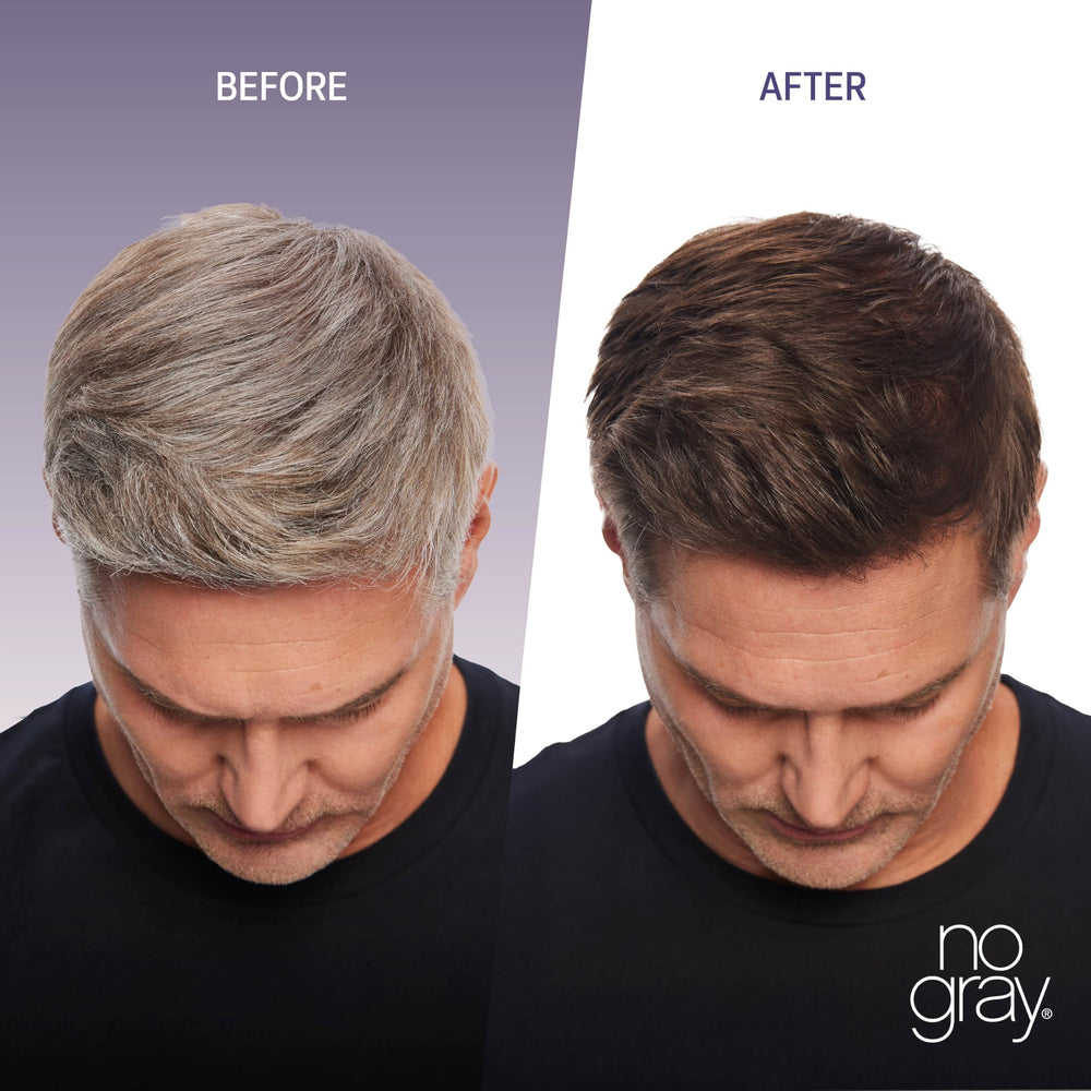 No Gray Quick Color Shampoo contains aloe vera, rosemary extract, and soy protein.