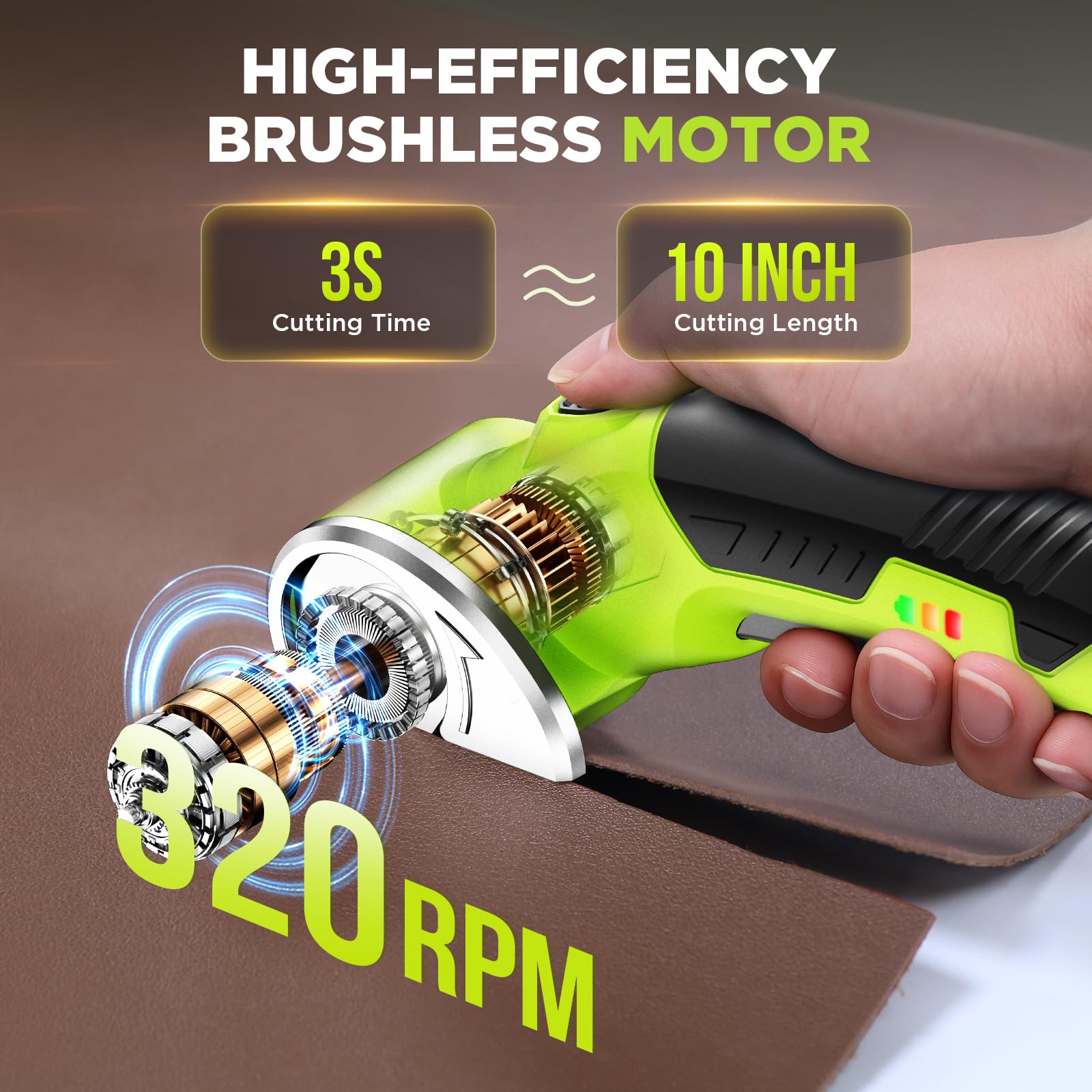 Nohitu tilt-left design enables angled, smoother cuts.
