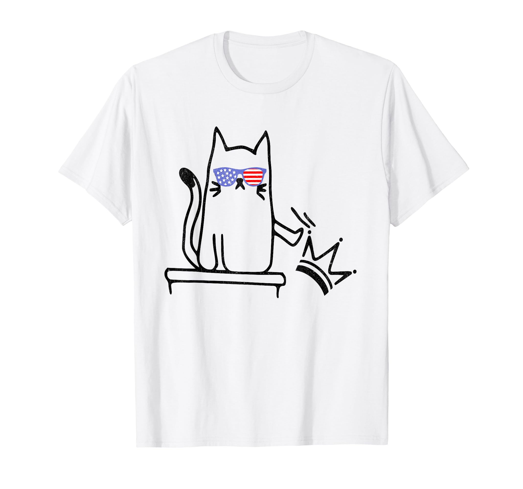 No Kings in America Cat Lady T-Shirt front view for daily wear and expressive protests.