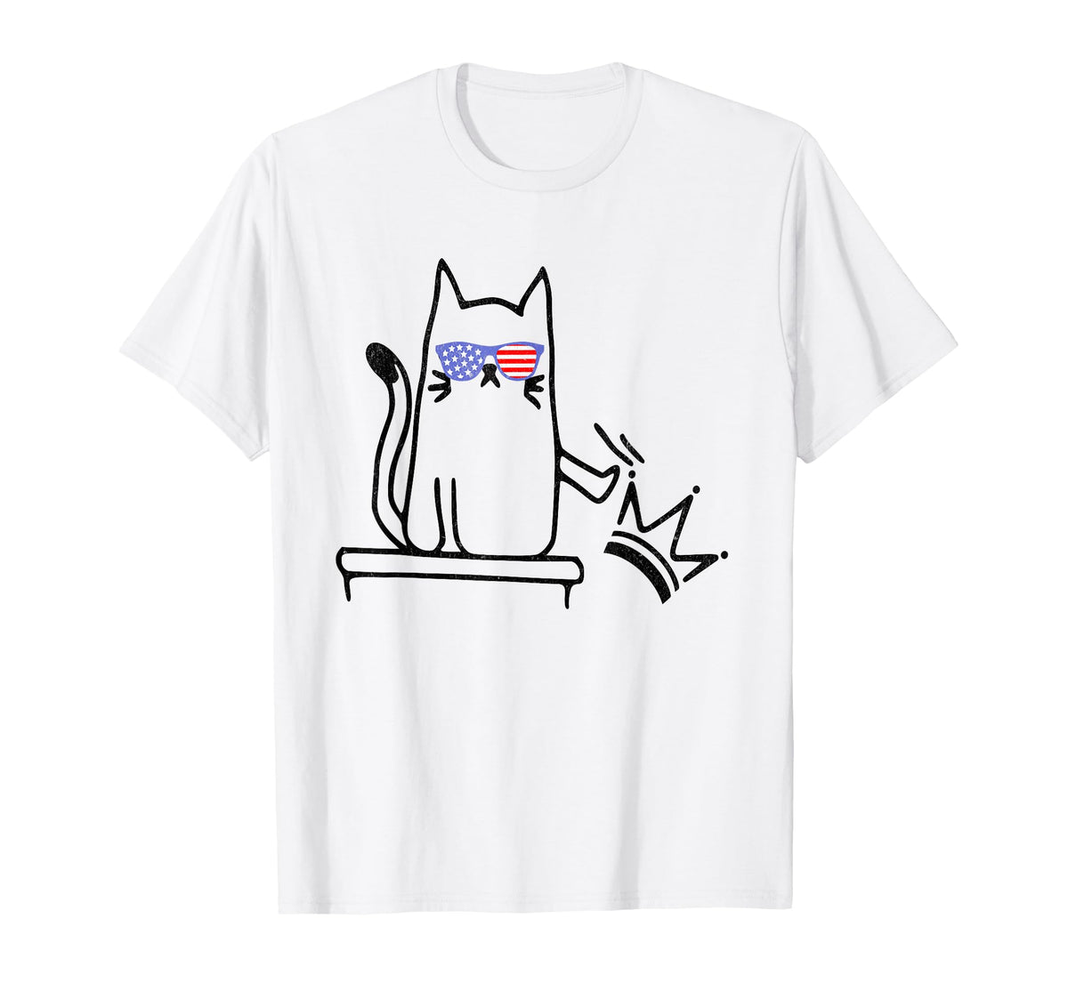 No Kings in America Cat Lady T-Shirt front view for daily wear and expressive protests.
