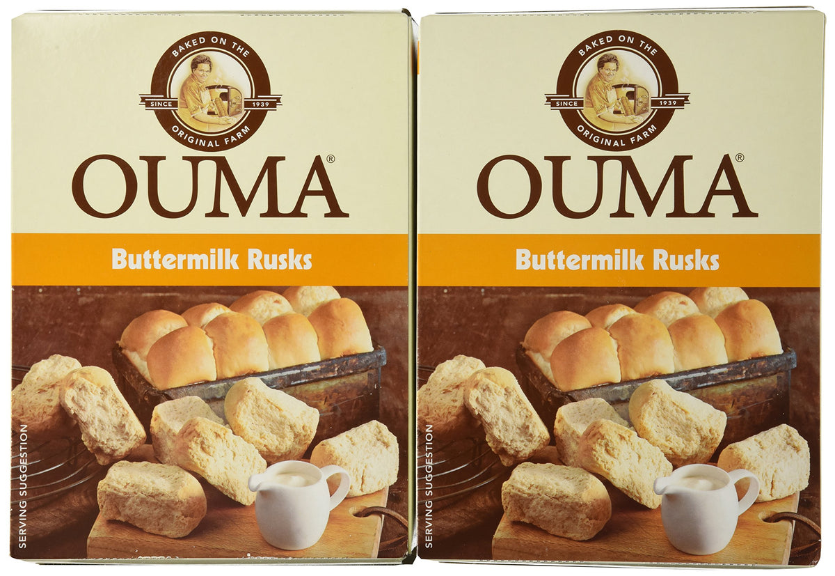 Nola Ouma Rusks 2x500g duo, ideal for dunking with coffee.