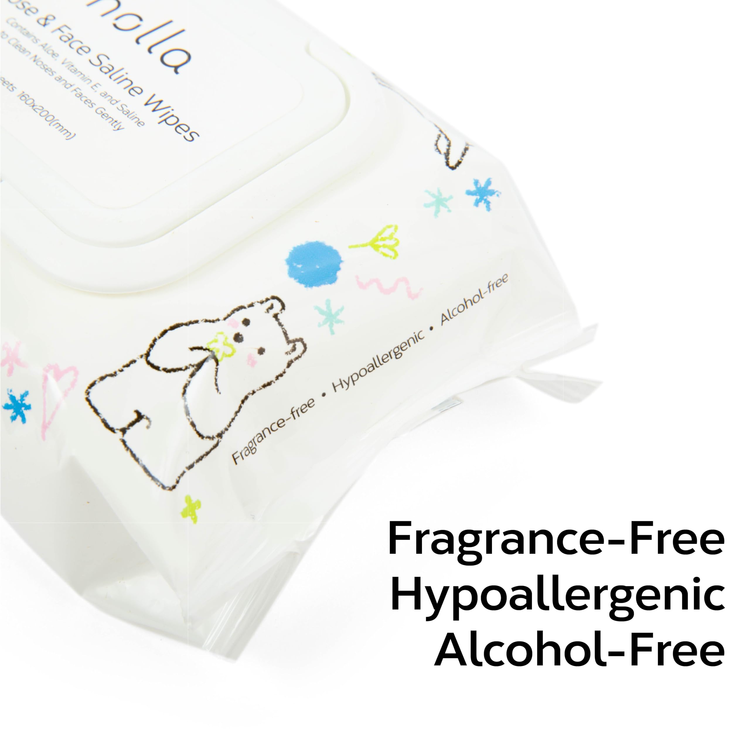 Compostable material and plastic-free design in Nolla wipes packaging.
