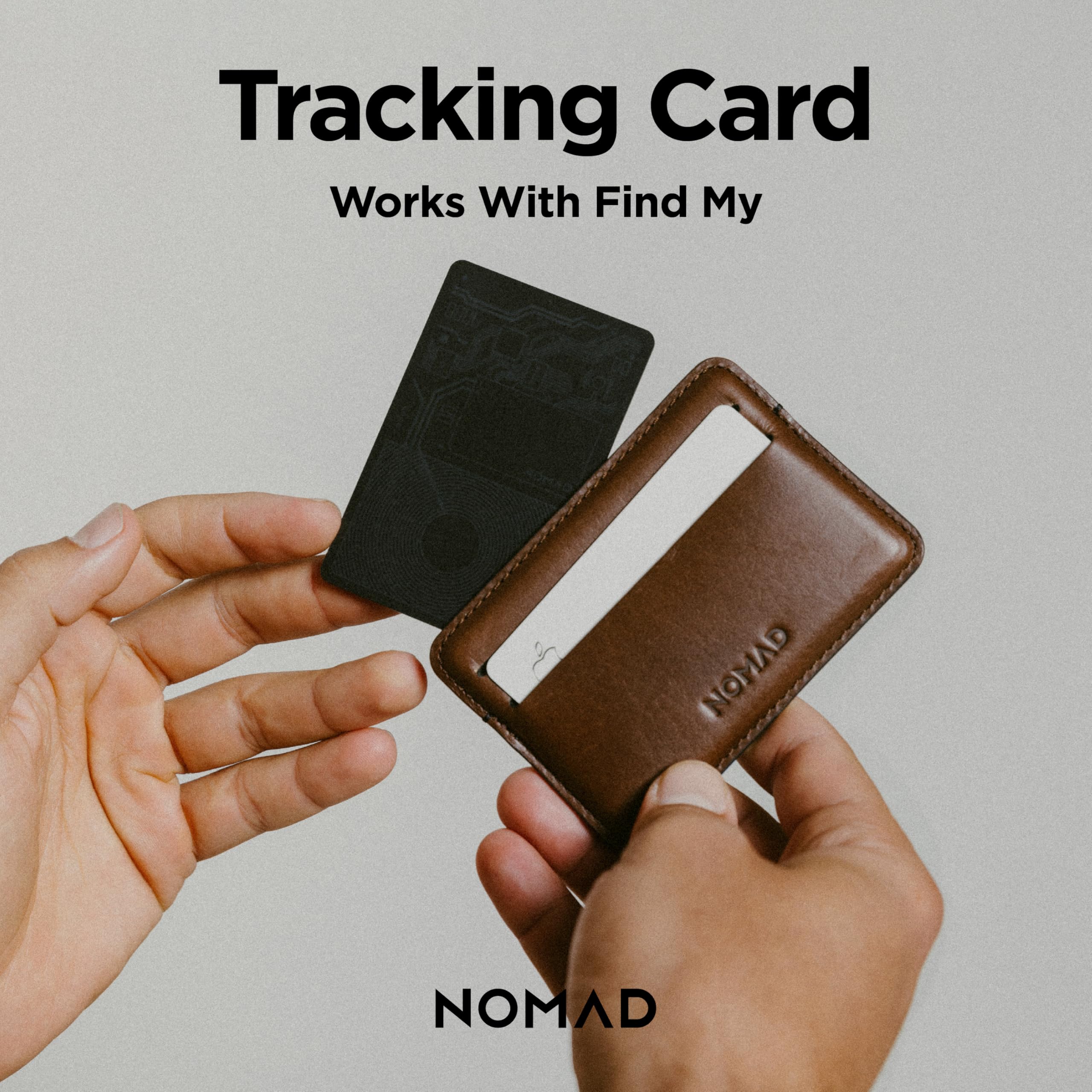 Nomad Tracking Card Air Carbide easy pairing steps with Find My.